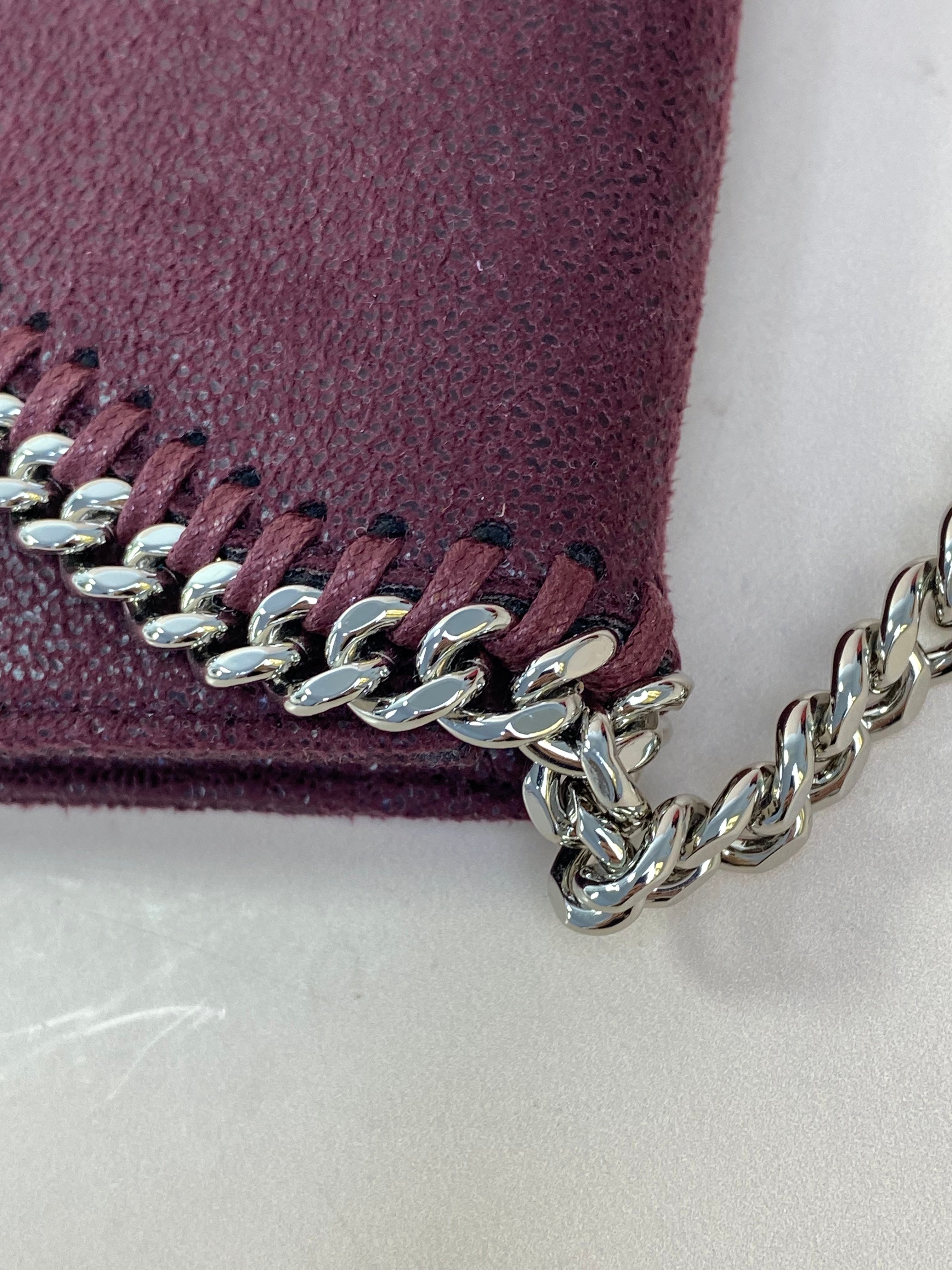 Stella Mccartney Burgundy Falabella Mini Crossbody Bag
