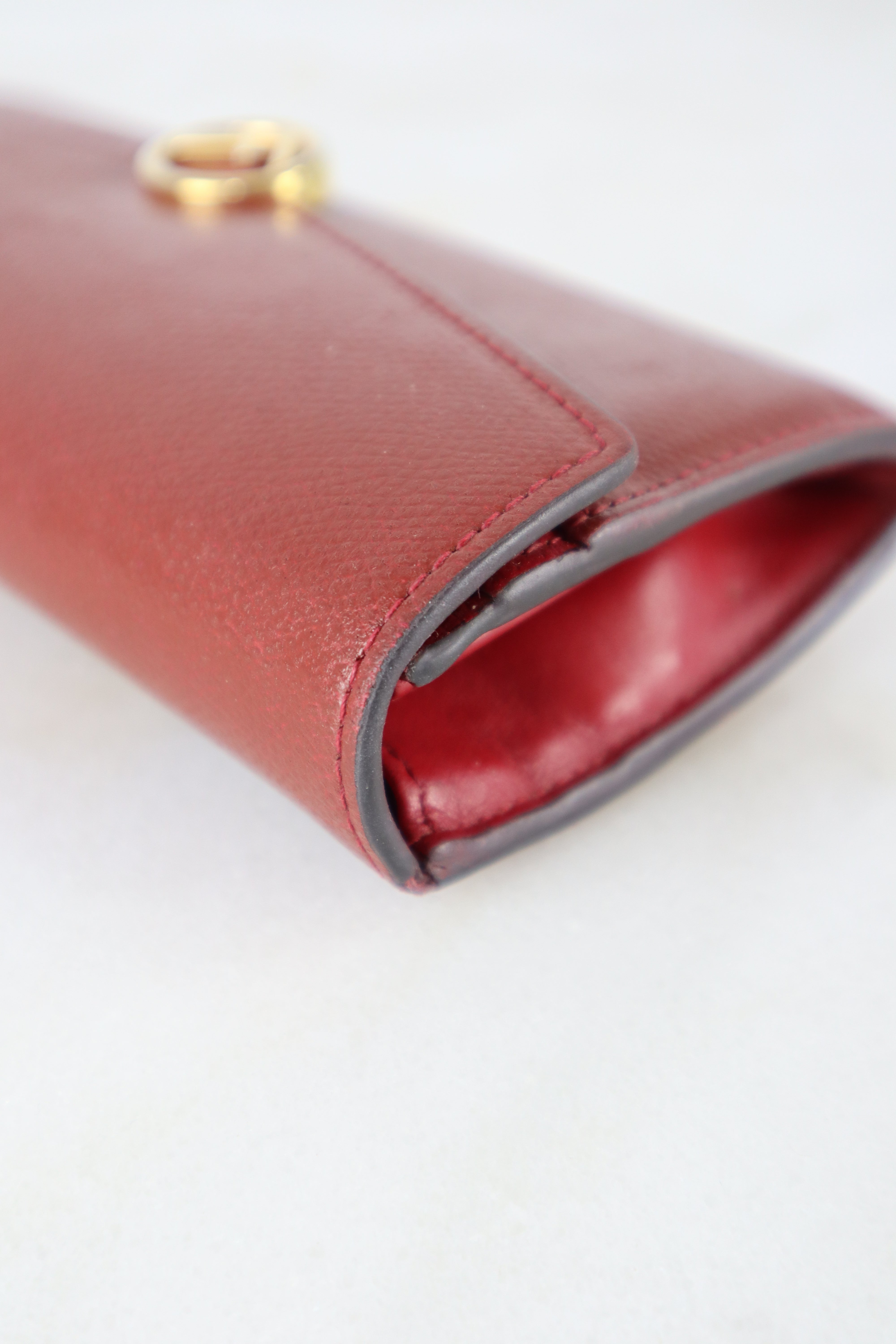 Fendi Red Vitello Liberty Lucido F is Fendi Long Wallet