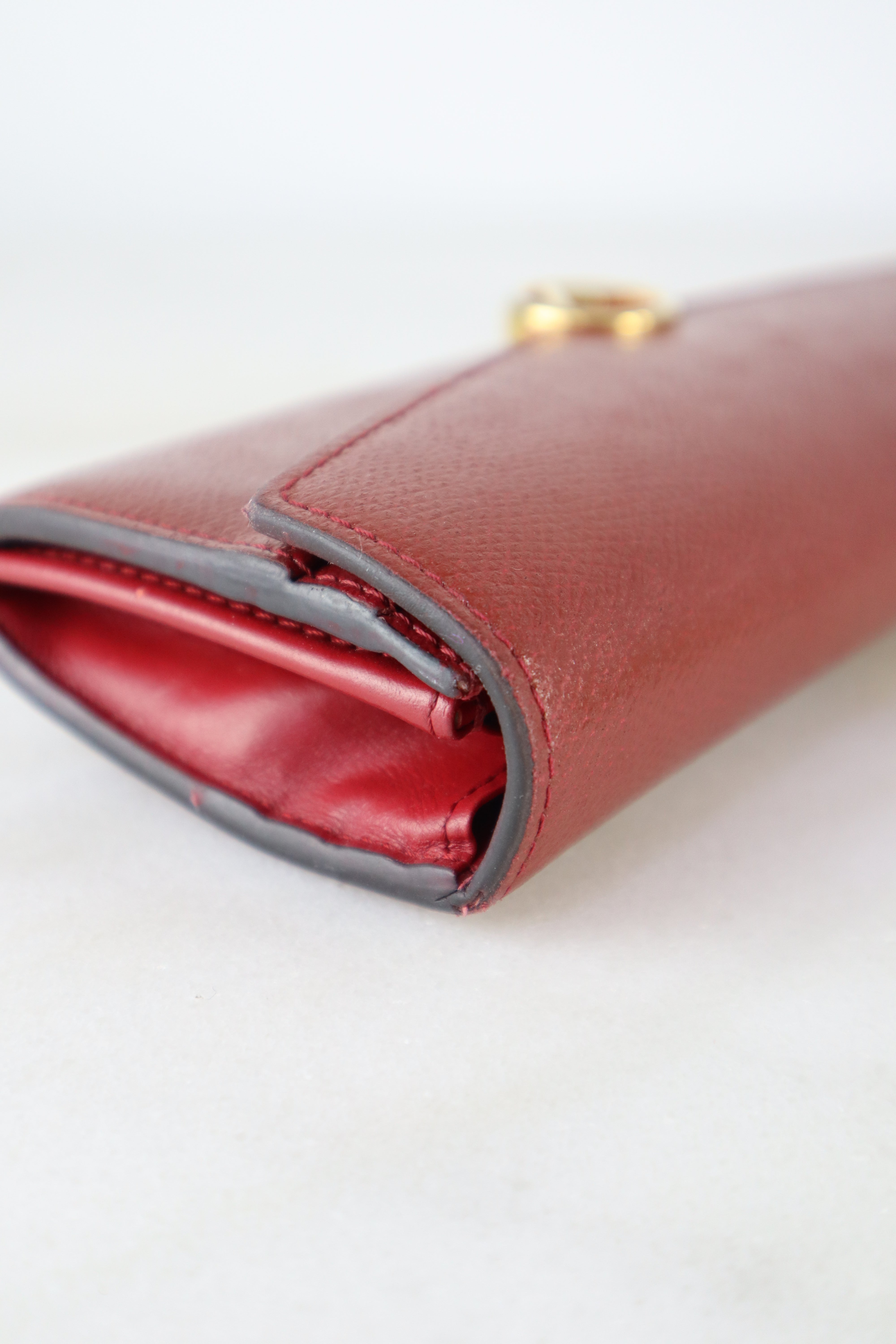 Fendi Red Vitello Liberty Lucido F is Fendi Long Wallet