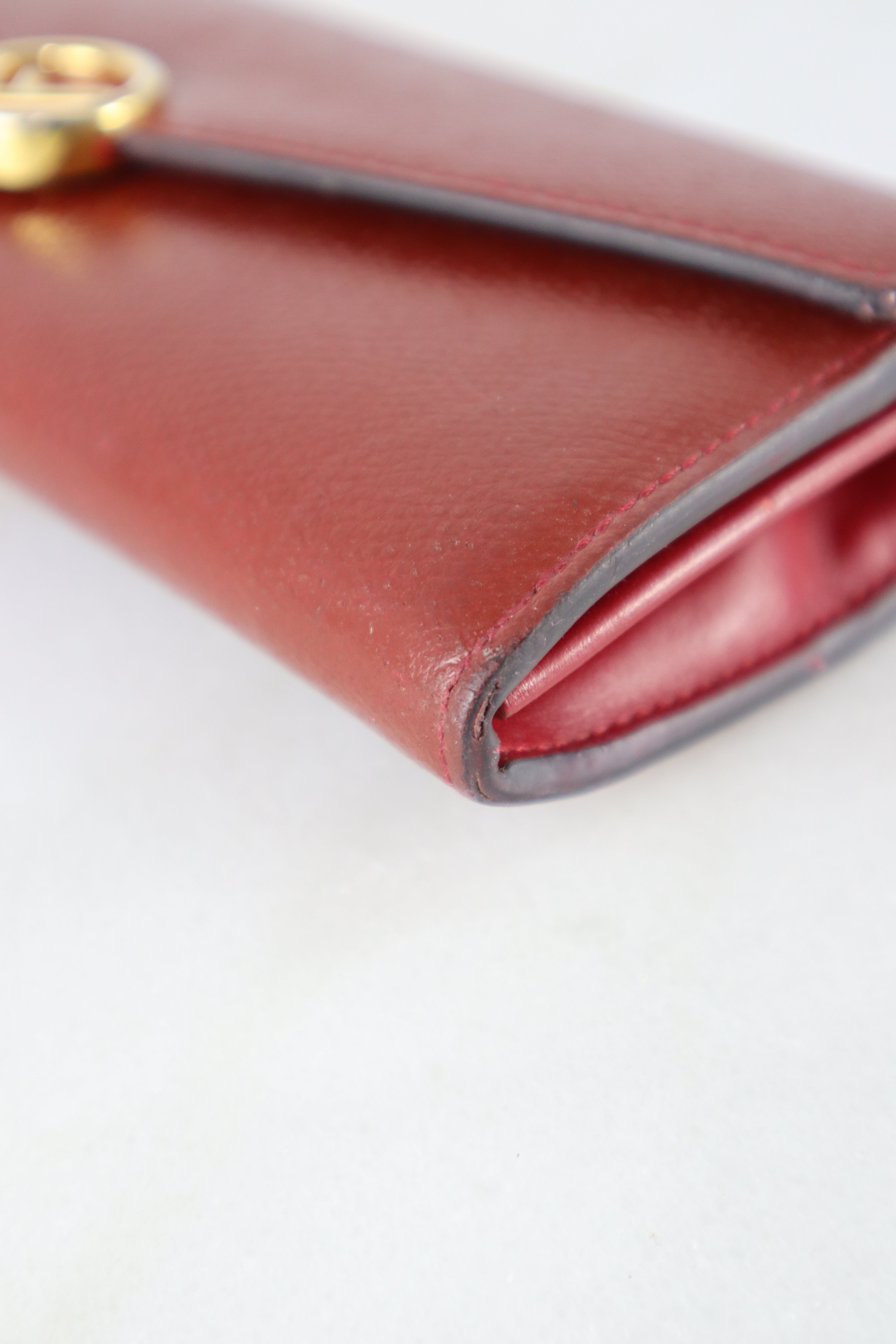 Fendi Red Vitello Liberty Lucido F is Fendi Long Wallet