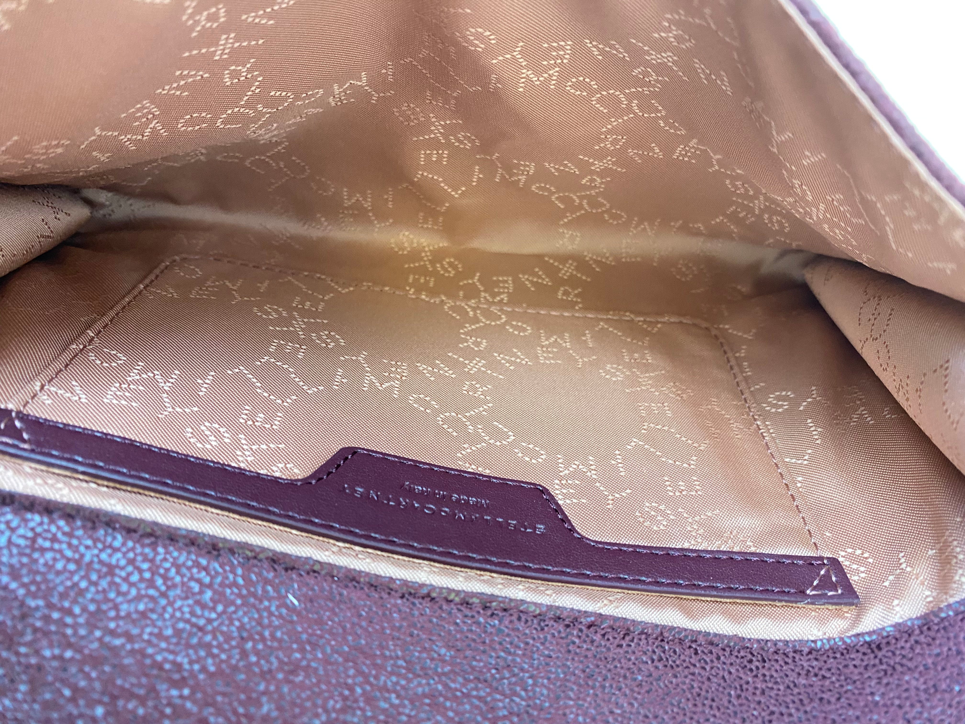 Stella Mccartney Burgundy Falabella Mini Crossbody Bag
