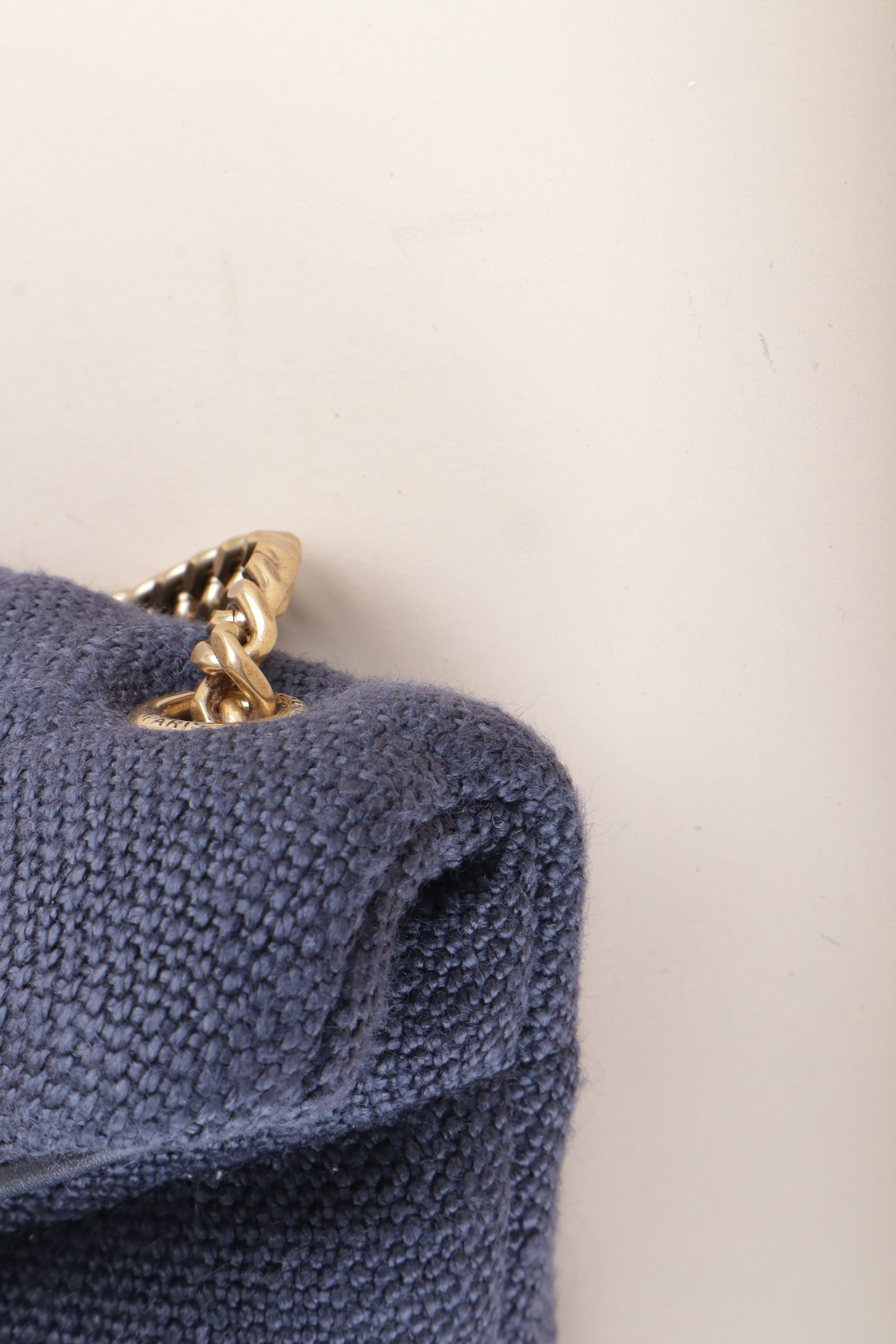 YSL navy blue Puffer Toy Fabric Shoulder bag
