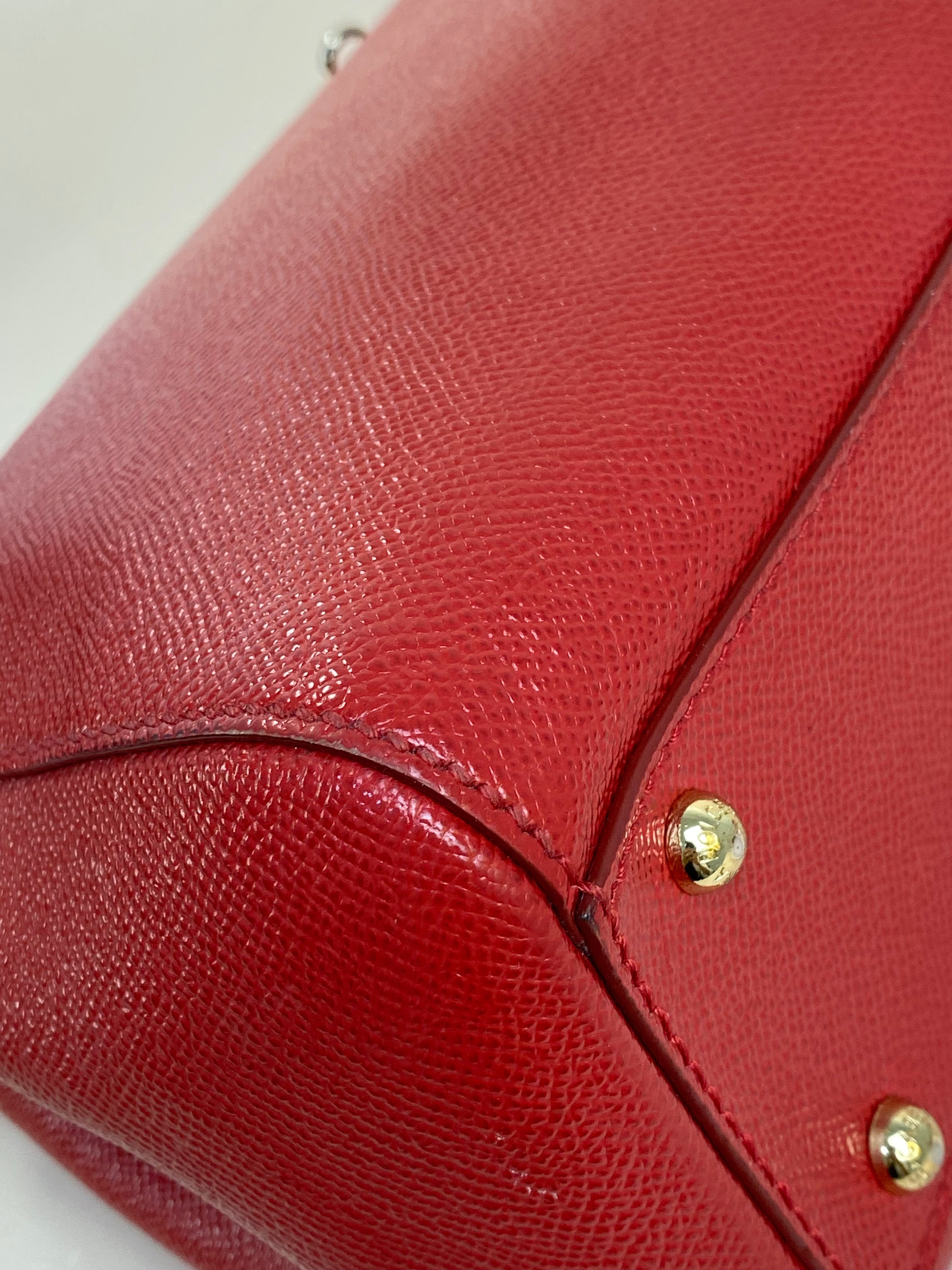 Dolce & Gabbana Red Medium Sicily Tote Bag