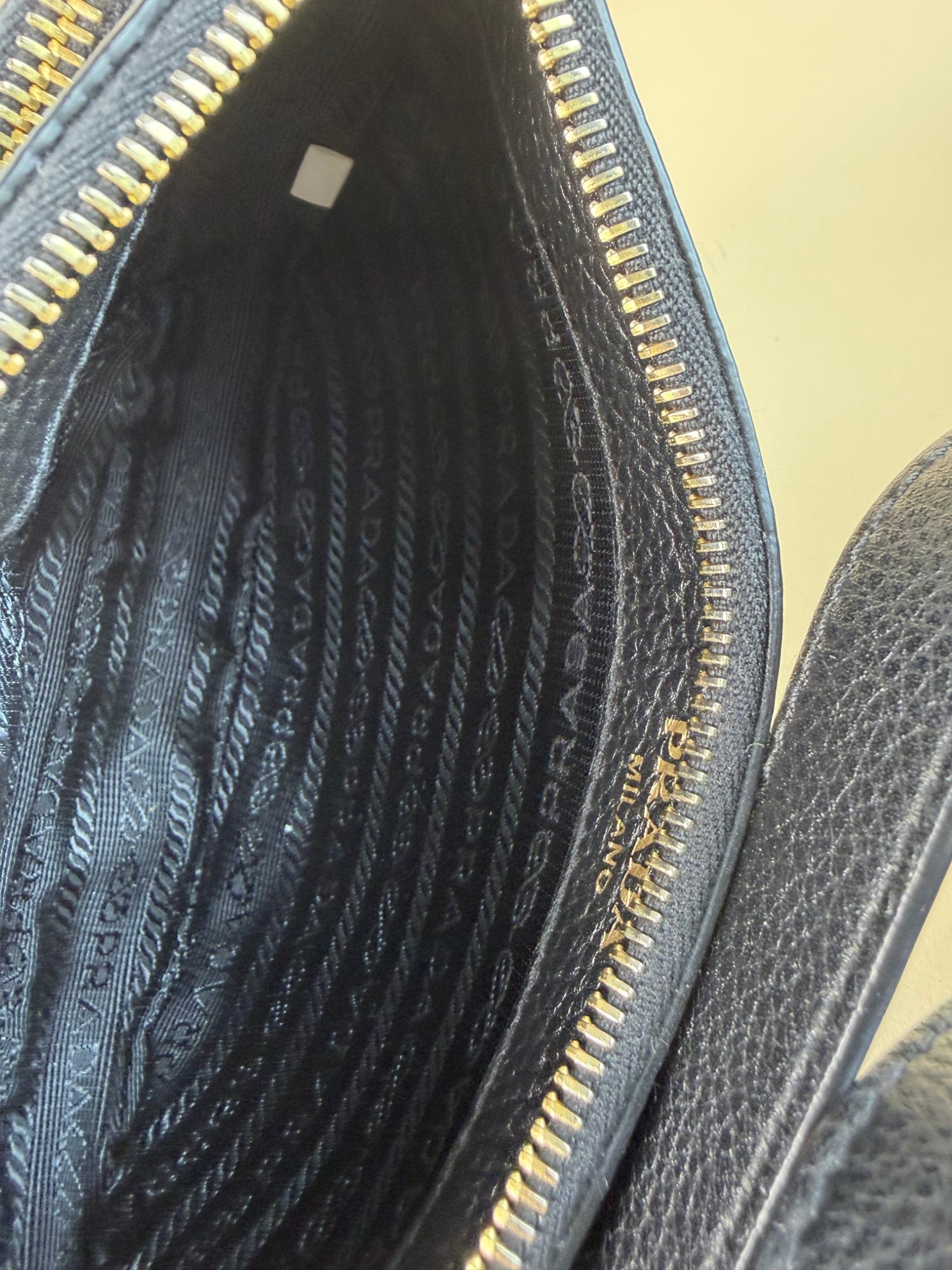 PRADA vitello danio black waist bag