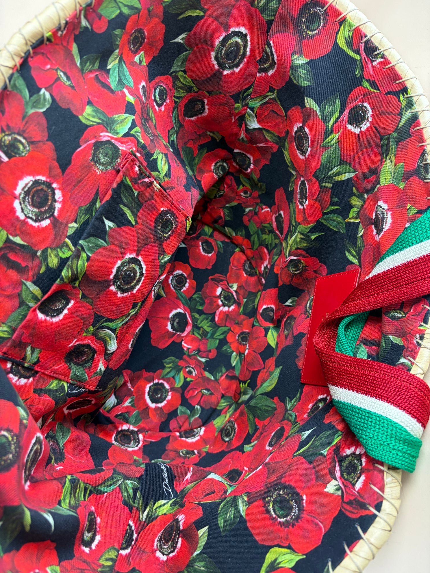 Dolce & Gabbana straw Kendra Baci wove in beige tote bag