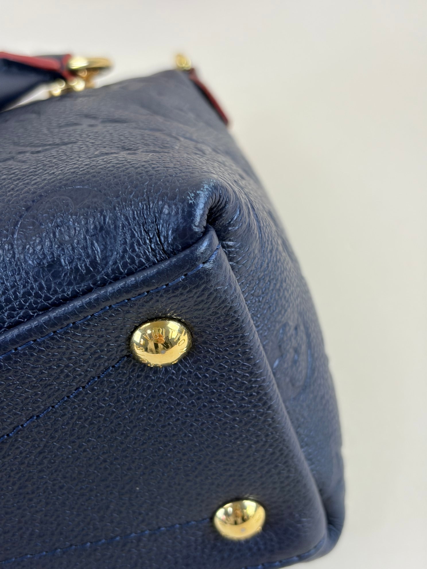 Louis Vuitton Dark Blue Monogram V Empreinte Tote Bag