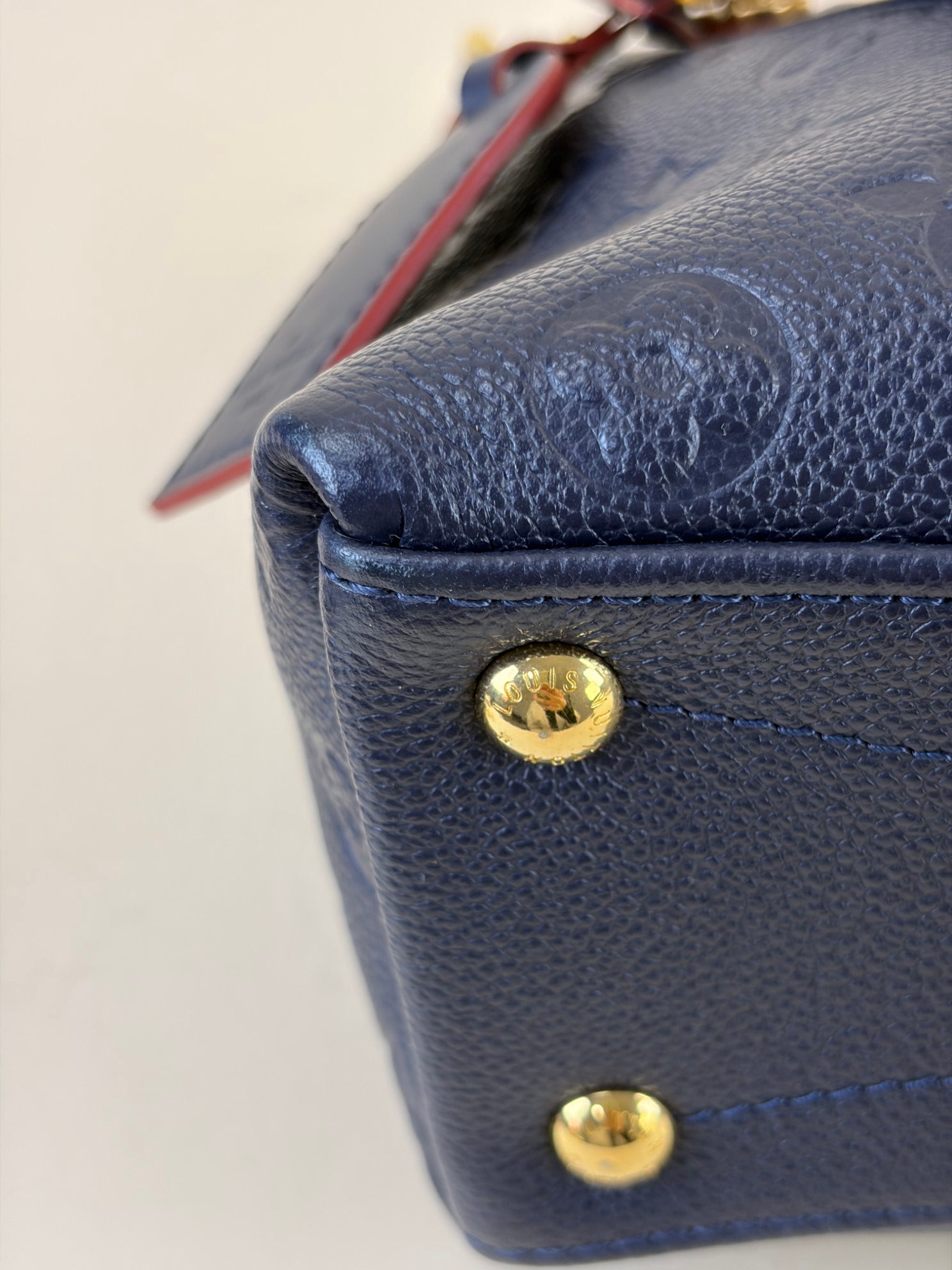 Louis Vuitton Dark Blue Monogram V Empreinte Tote Bag