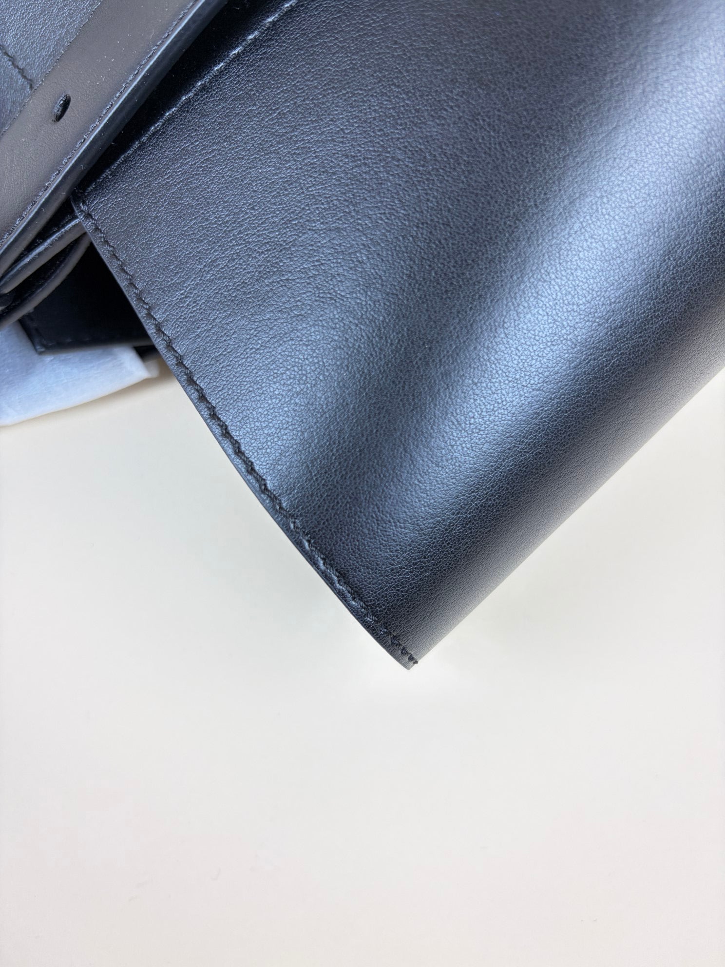 stella McCartney pitch black leather studs large tote bag