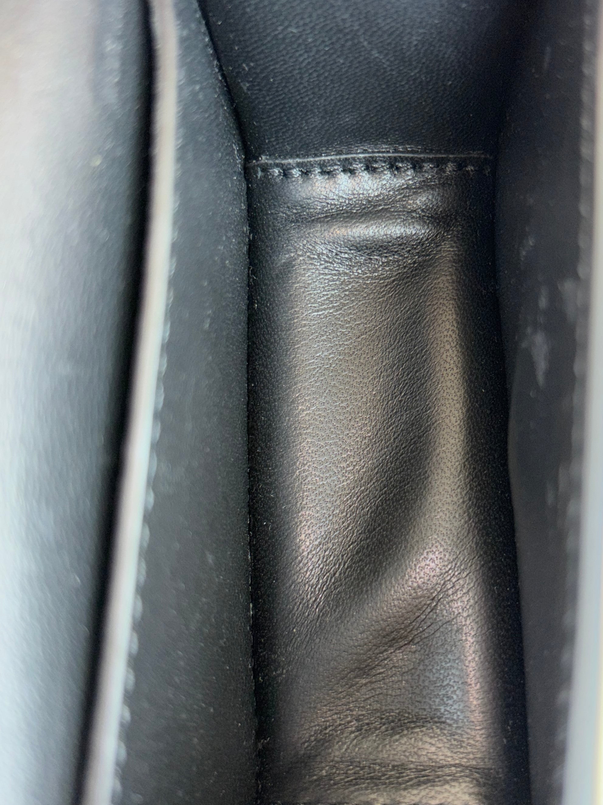 Valentino black calfskin v logo chain micro loco bag