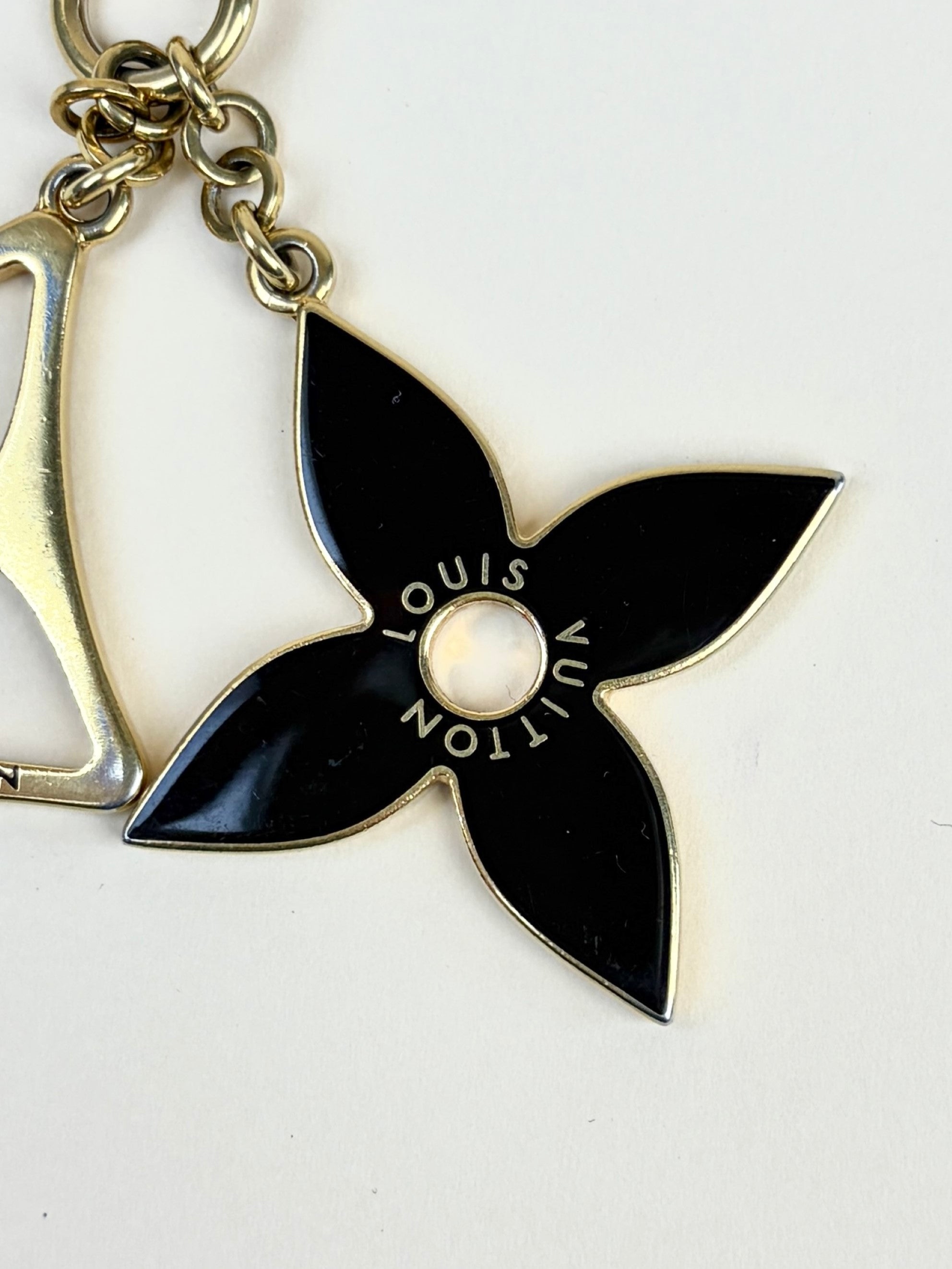 LOUIS VUITTON brown /gold puzzle key ring bag charm