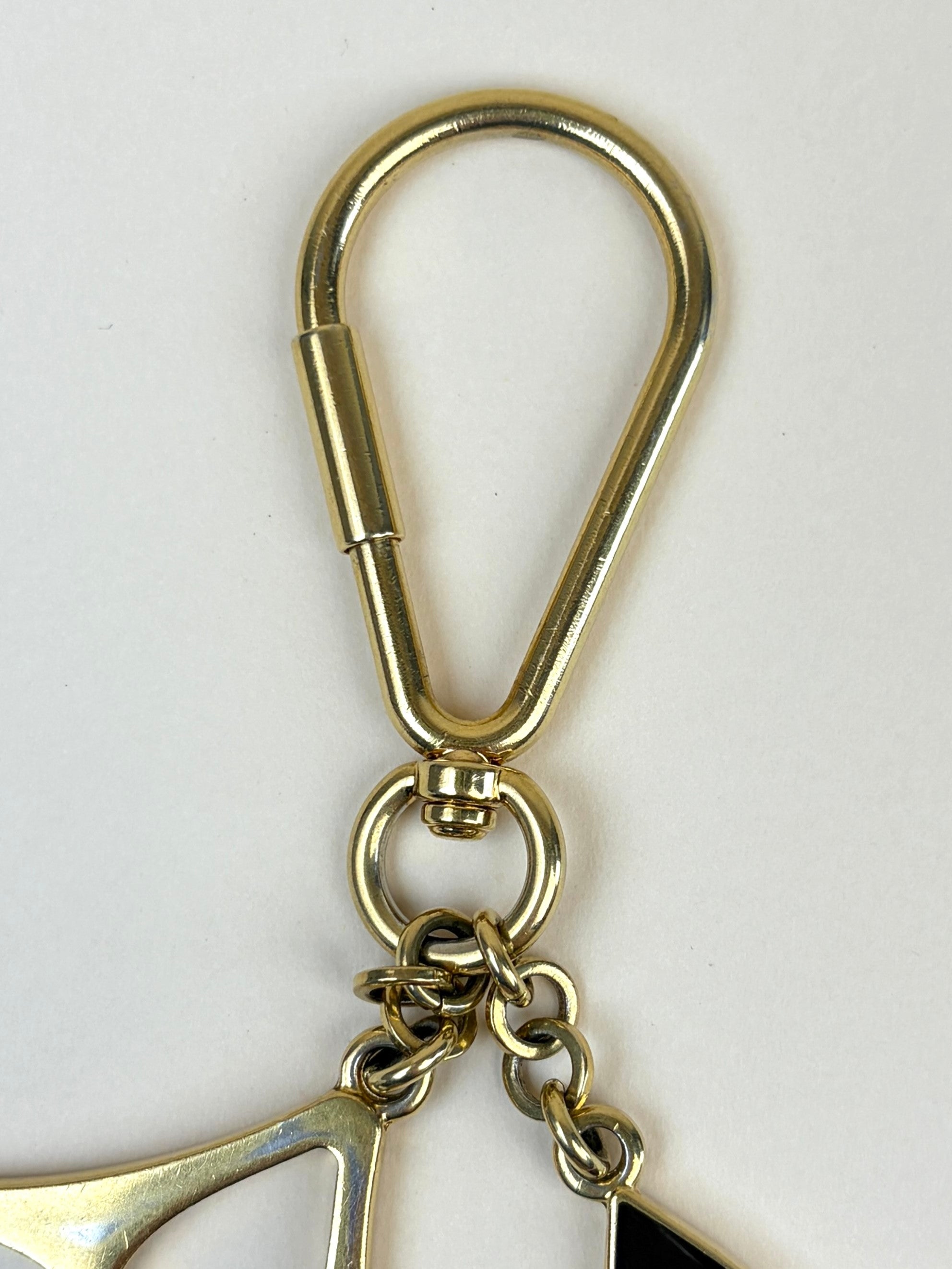 LOUIS VUITTON brown /gold puzzle key ring bag charm