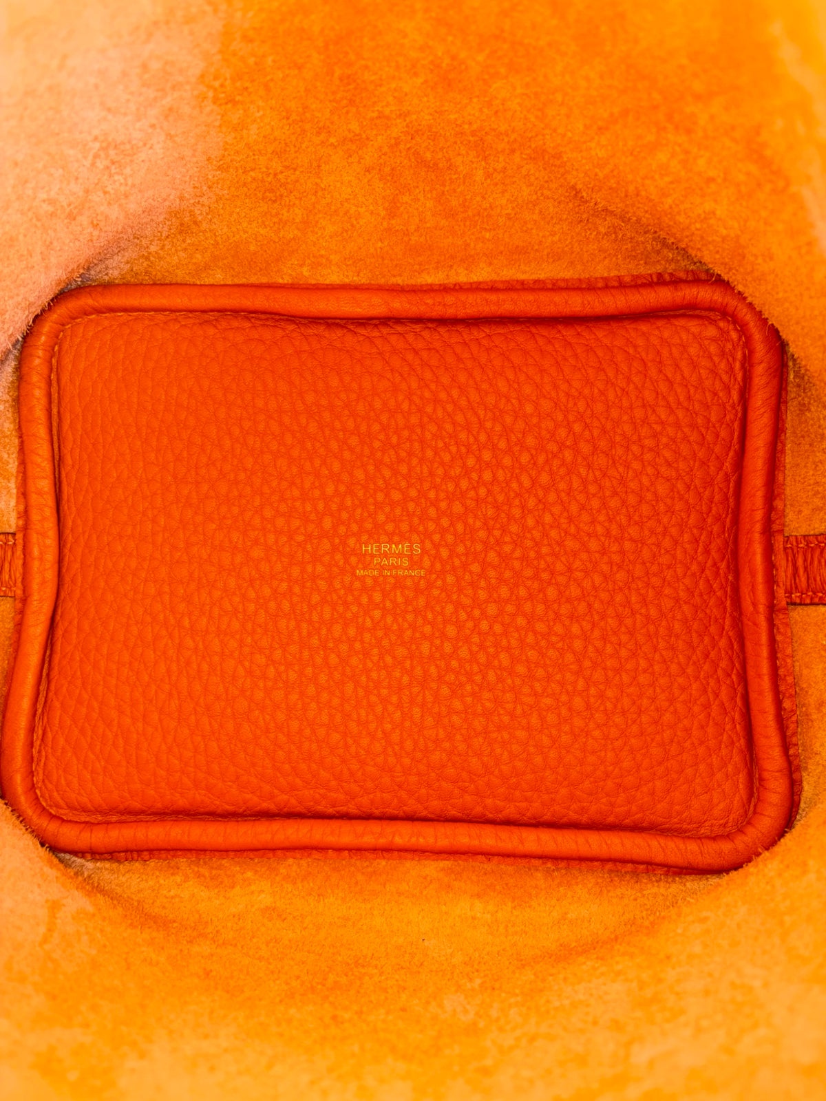 Hermes Orange  Picotin Lock 18 taurillon Clemence bag