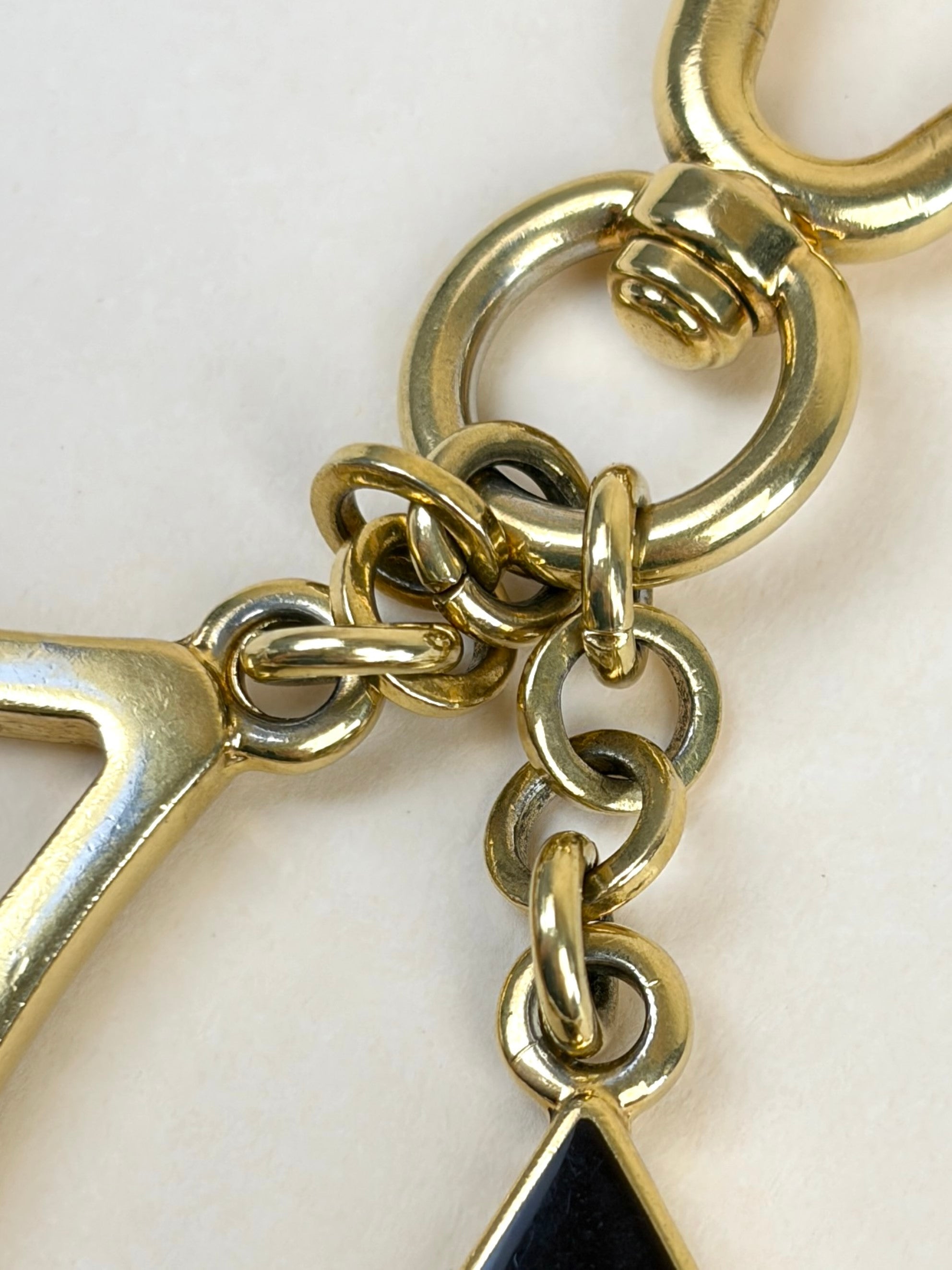 LOUIS VUITTON brown /gold puzzle key ring bag charm