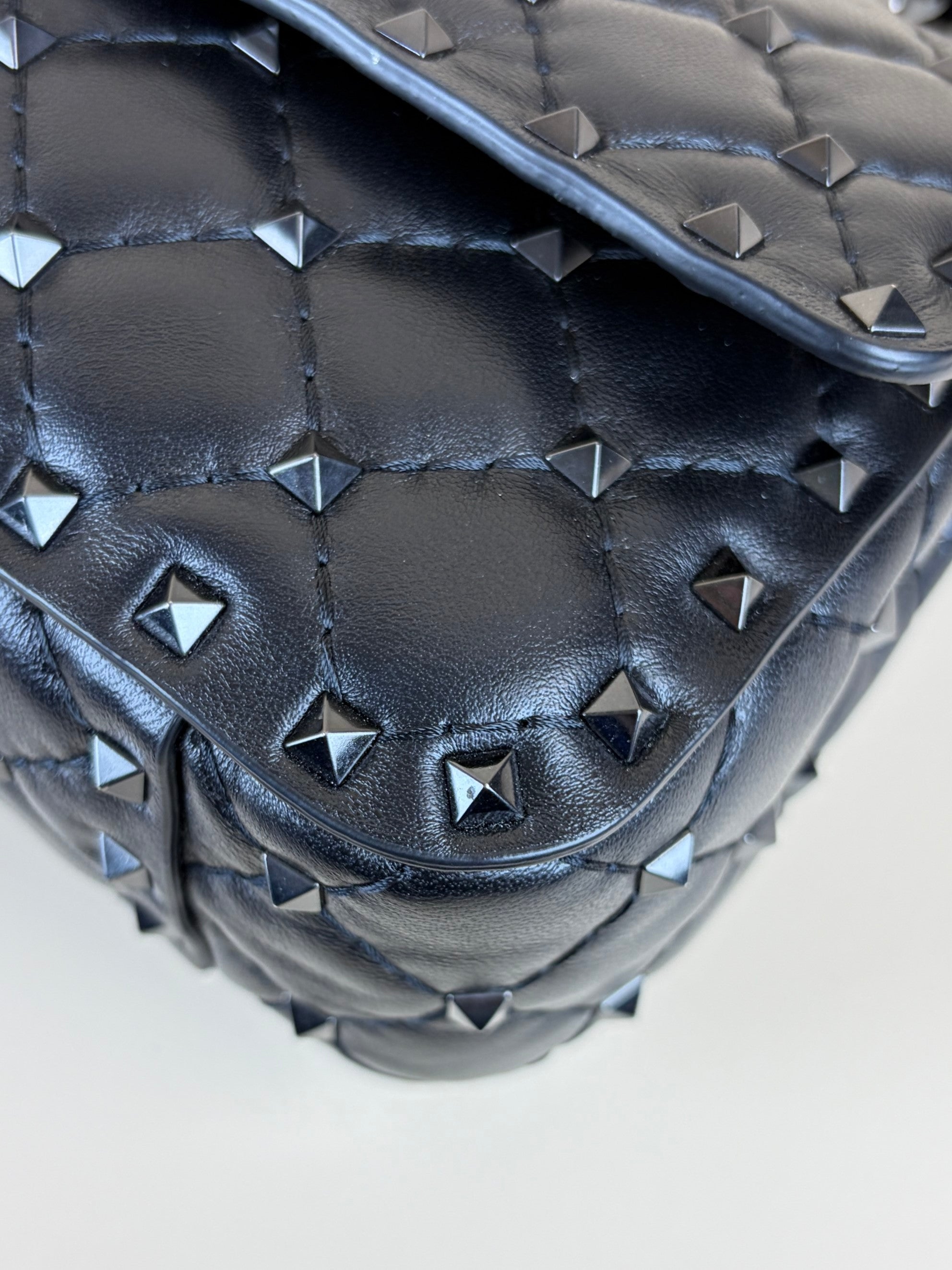 Valentino Black Spike Rockstud Shoulder Bag