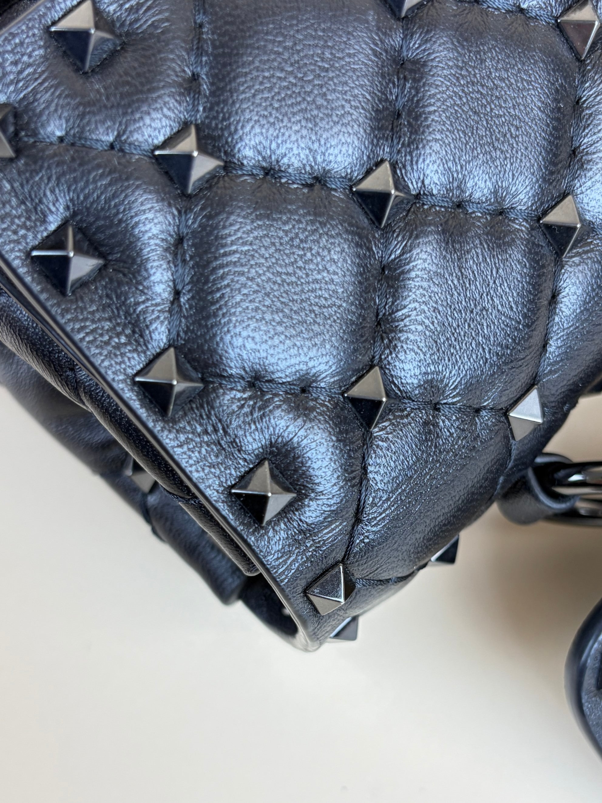 Valentino Black Spike Rockstud Shoulder Bag