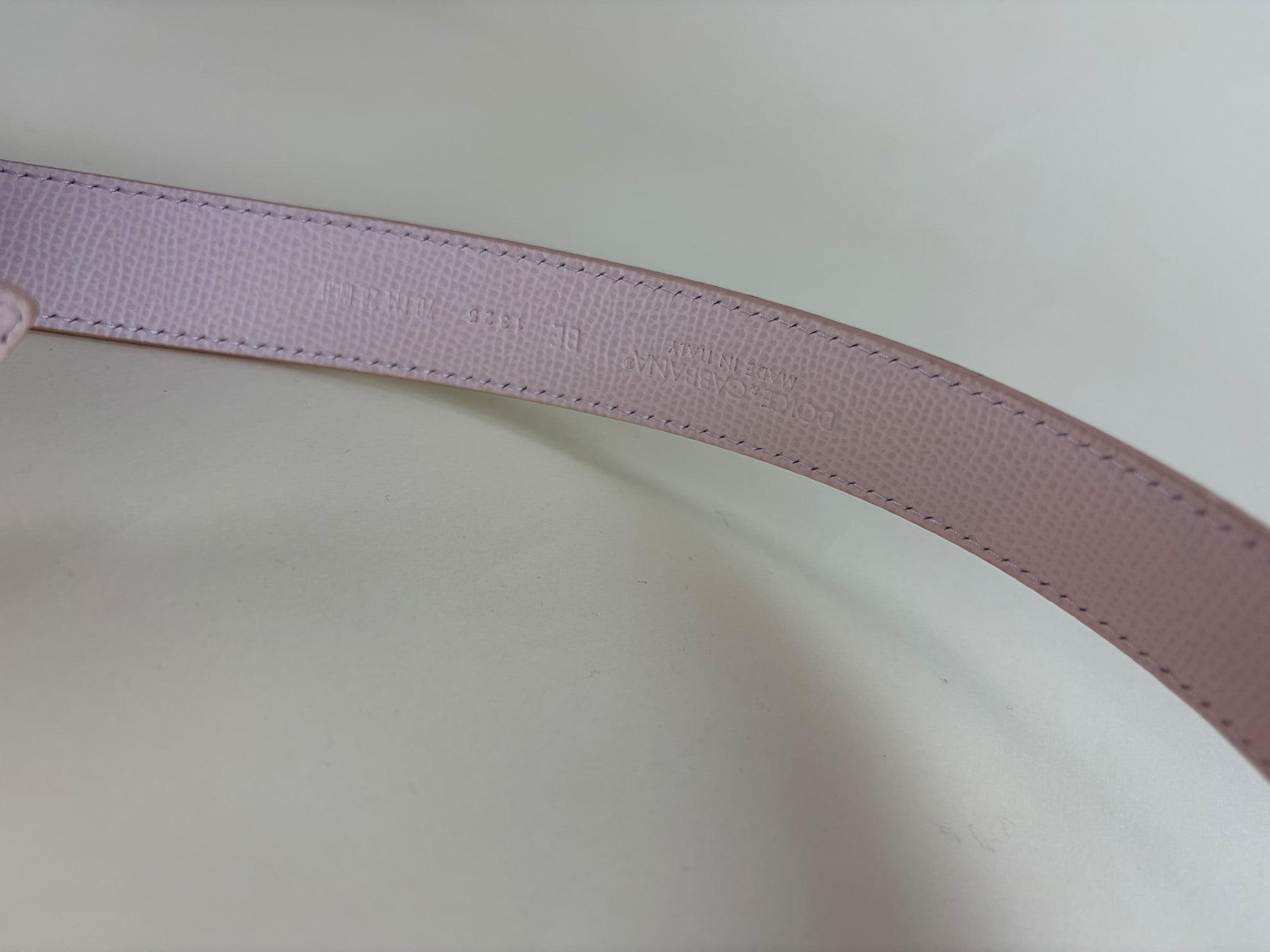 Dolce & Gabbana Pink Lily Print Flower Logo D&G Belt 28