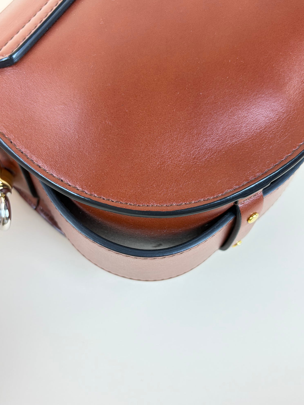 Chloe calfskin small Tess bag sepia brown leather