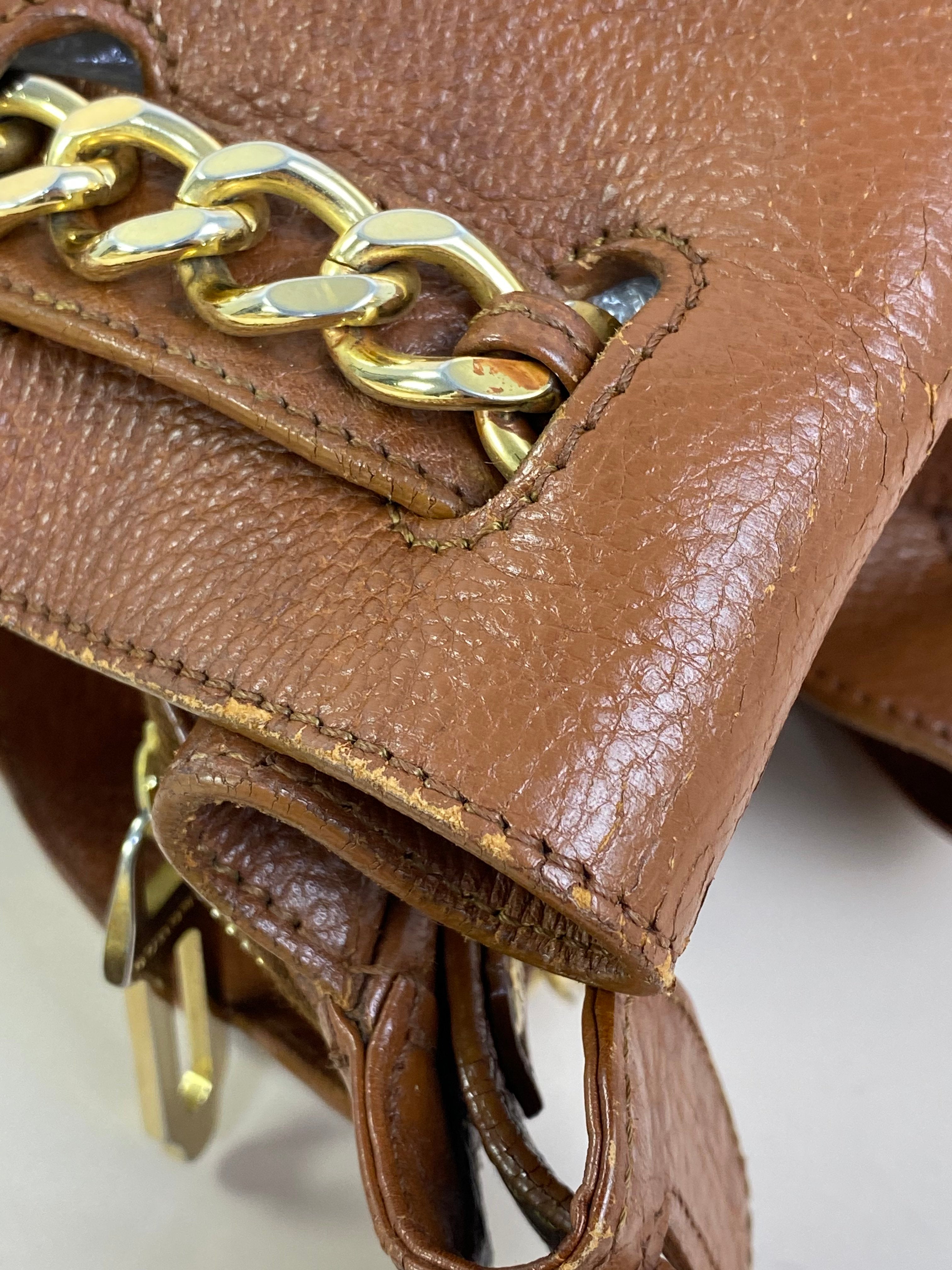 Burberry Camel Margaret Classic House Check Shoulder Bag