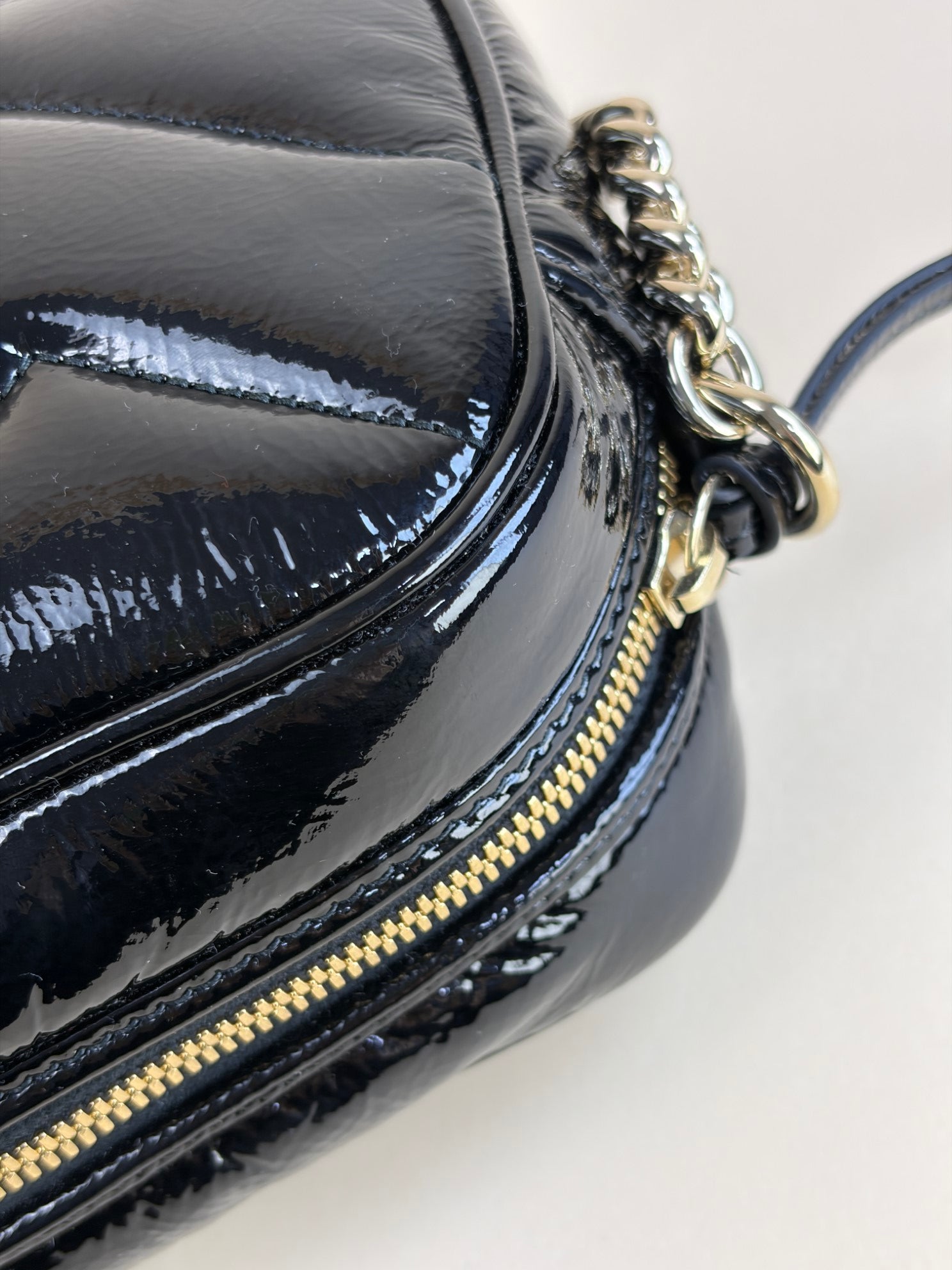 Gucci Black GG Small Marmont Camera Bag