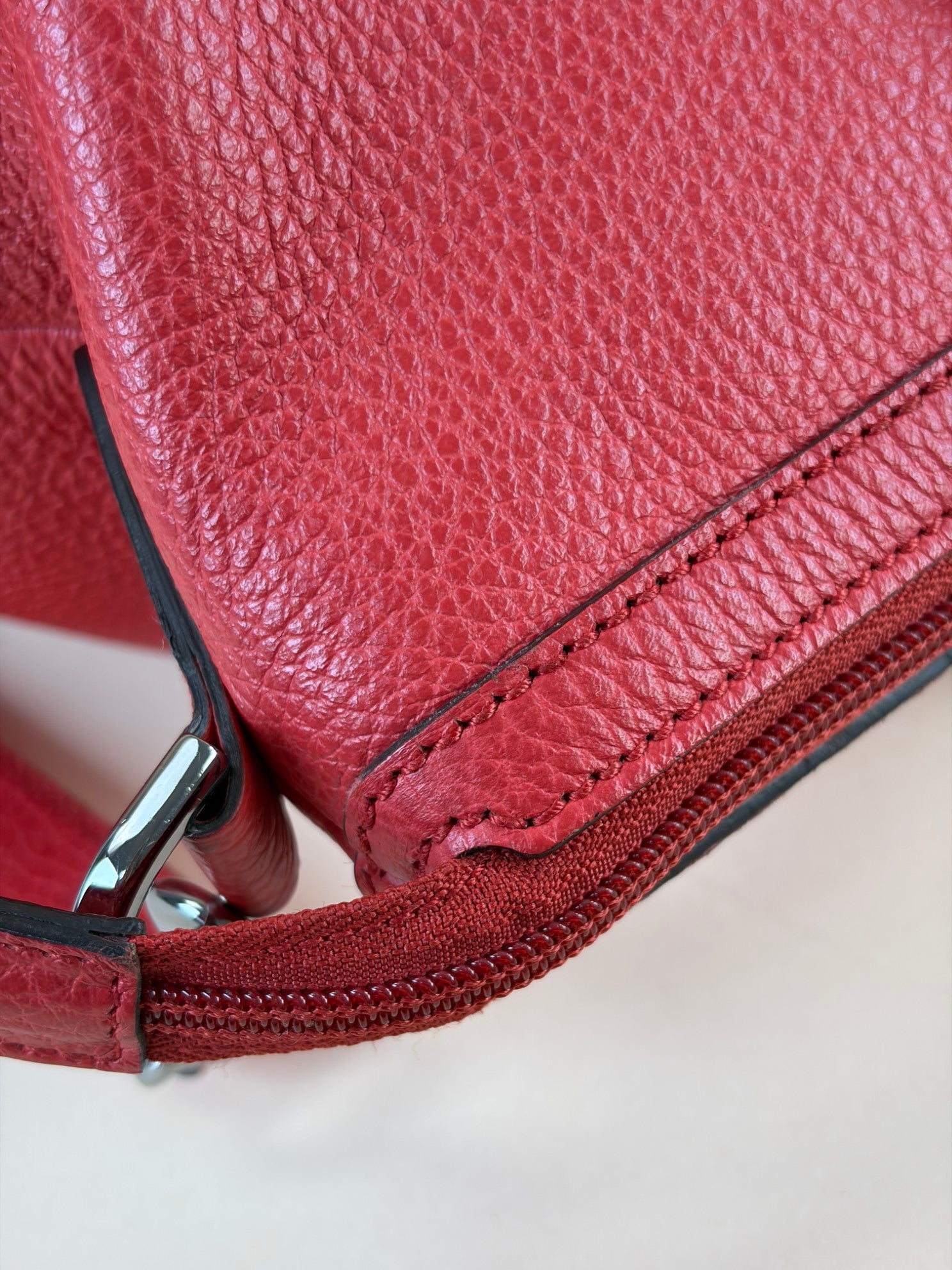 Gucci Red GG Charm Dome Tote Bag