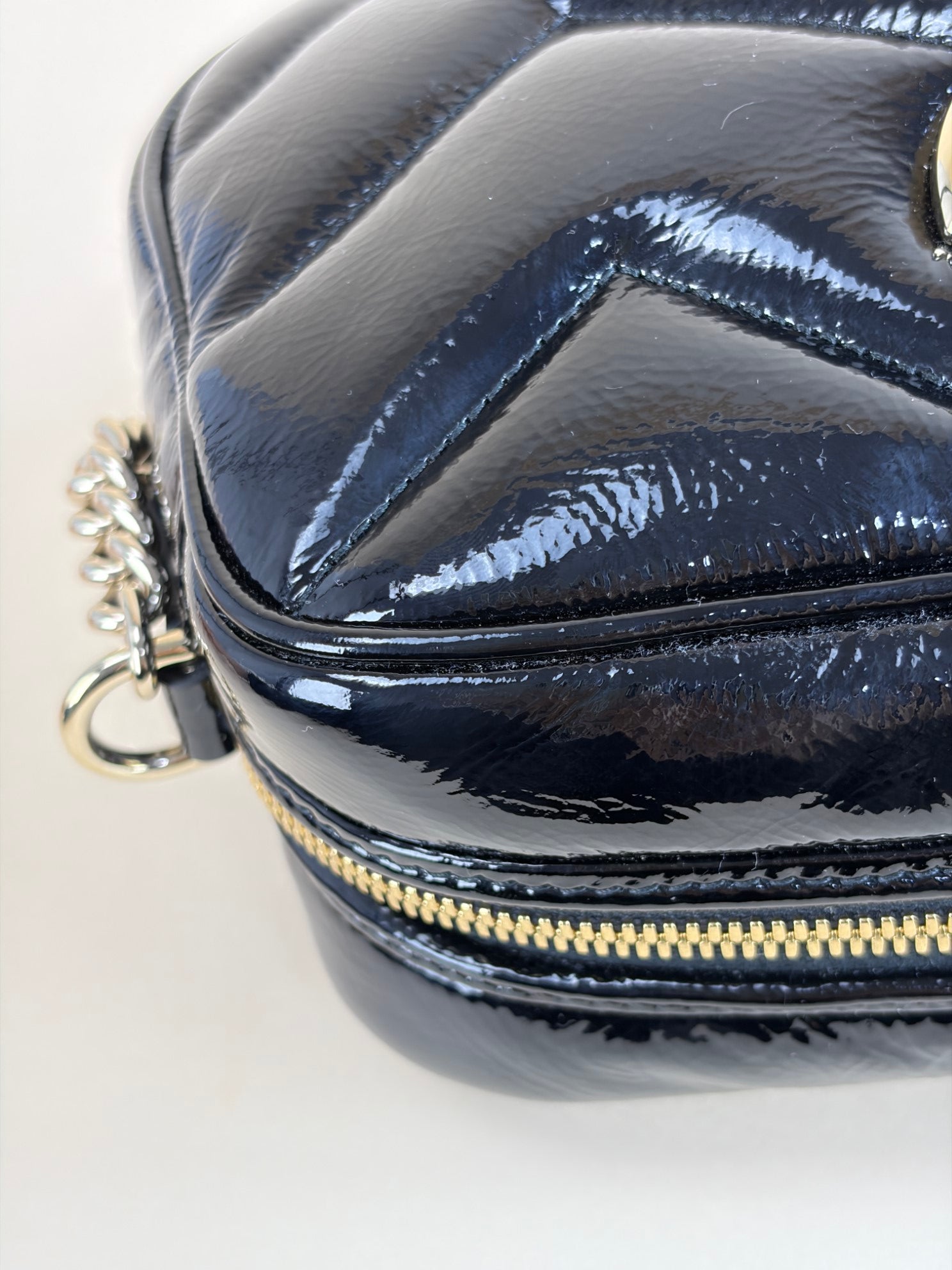 Gucci Black GG Small Marmont Camera Bag