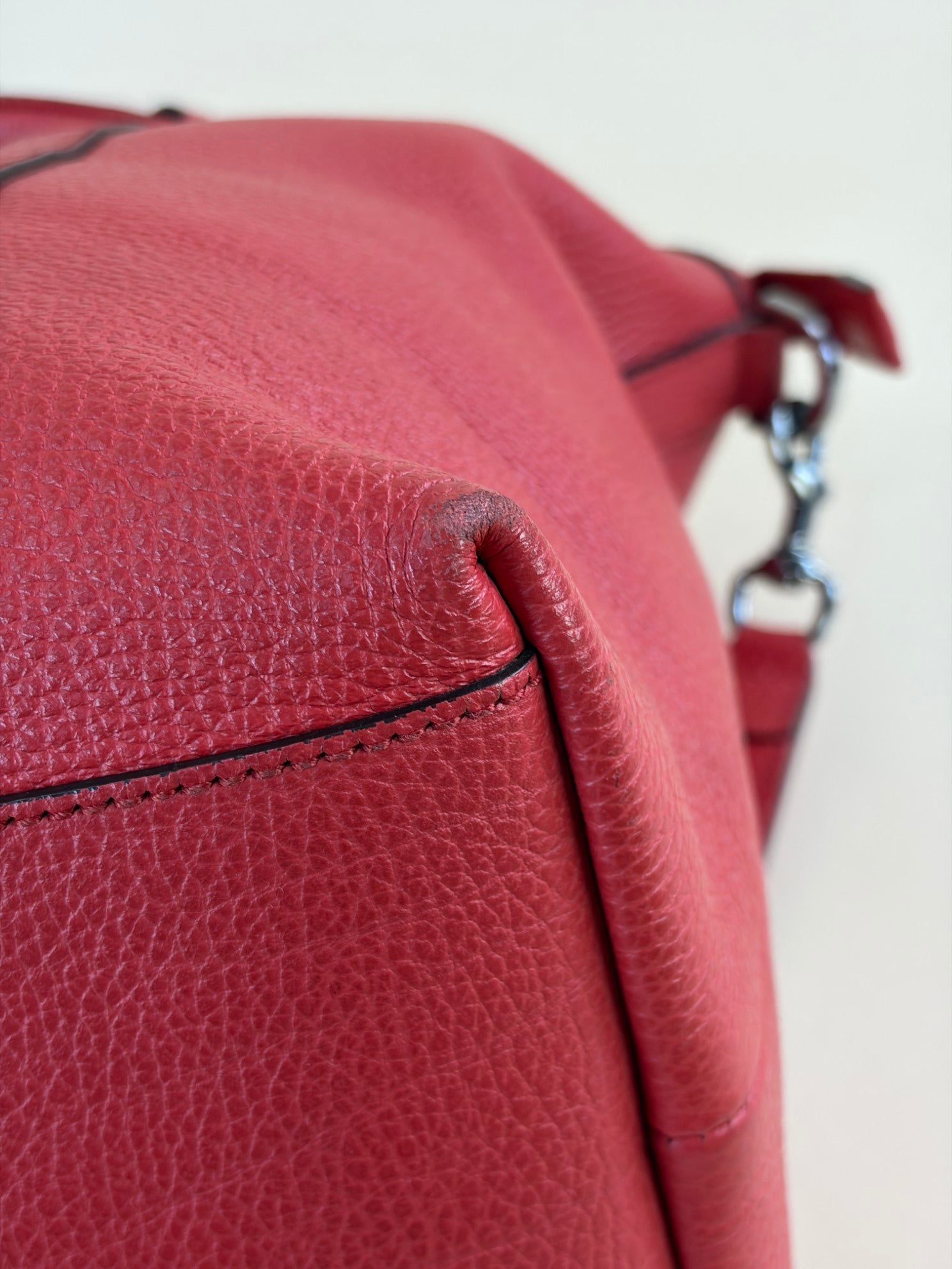 Gucci Red GG Charm Dome Tote Bag