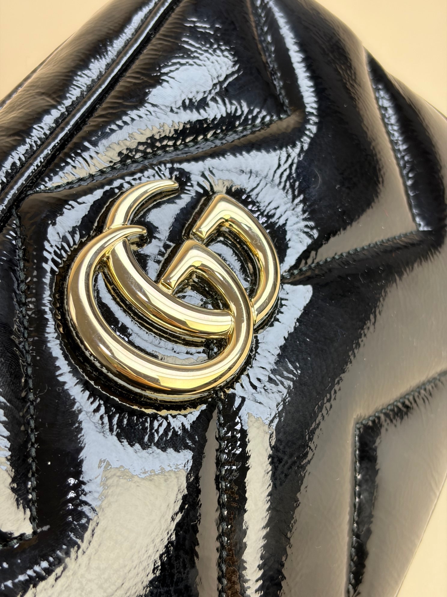 Gucci Black GG Small Marmont Camera Bag
