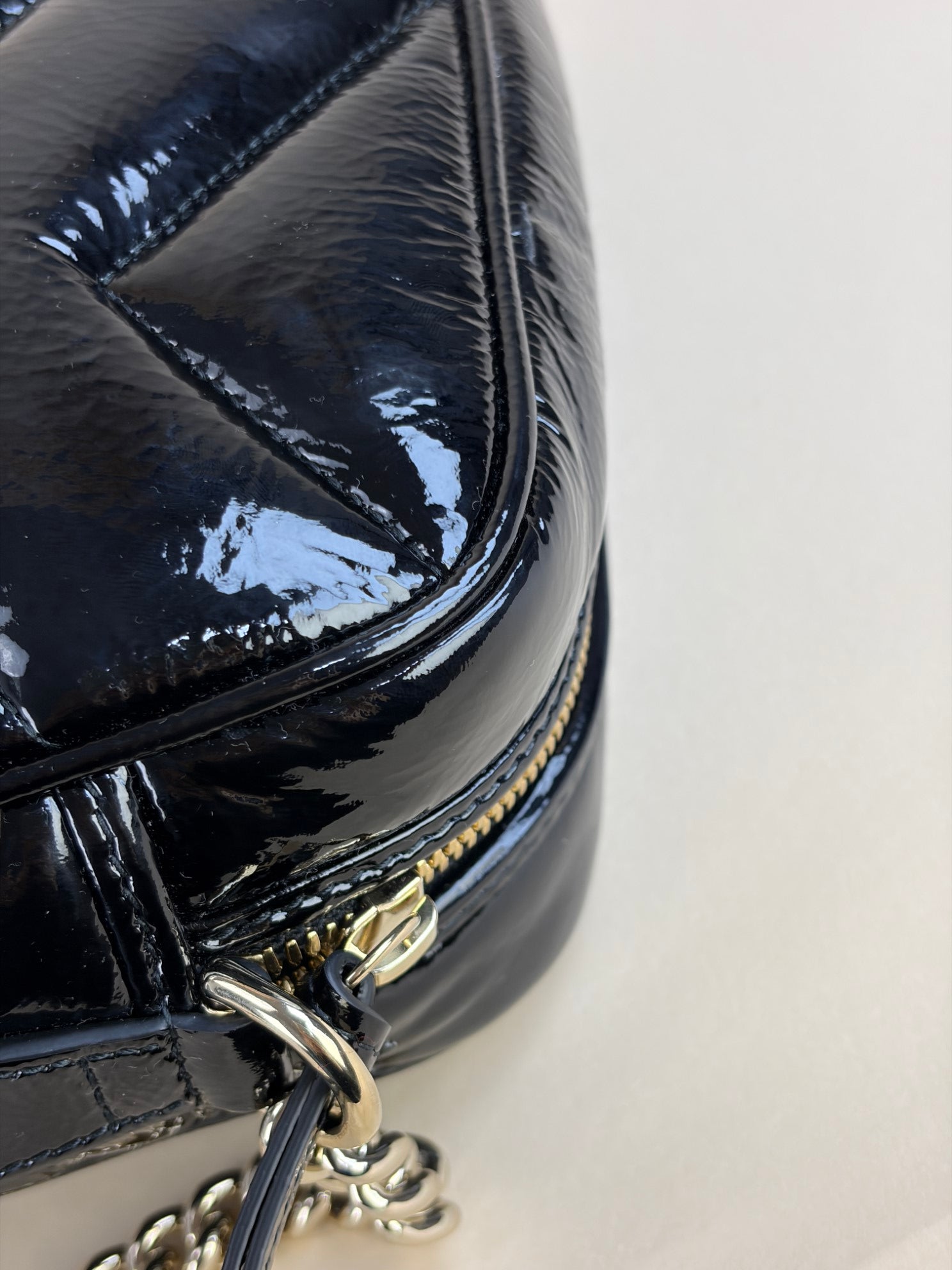 Gucci Black GG Small Marmont Camera Bag