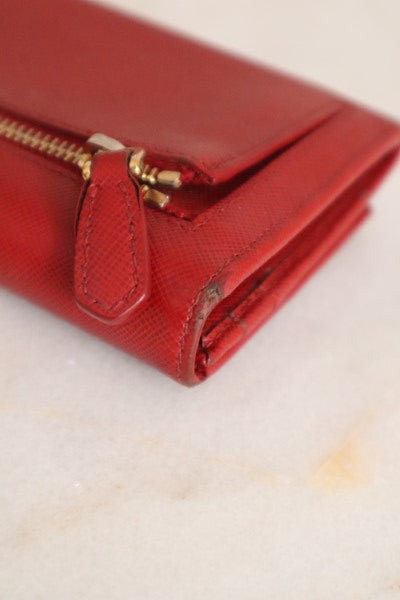 Prada Red Long Wallet