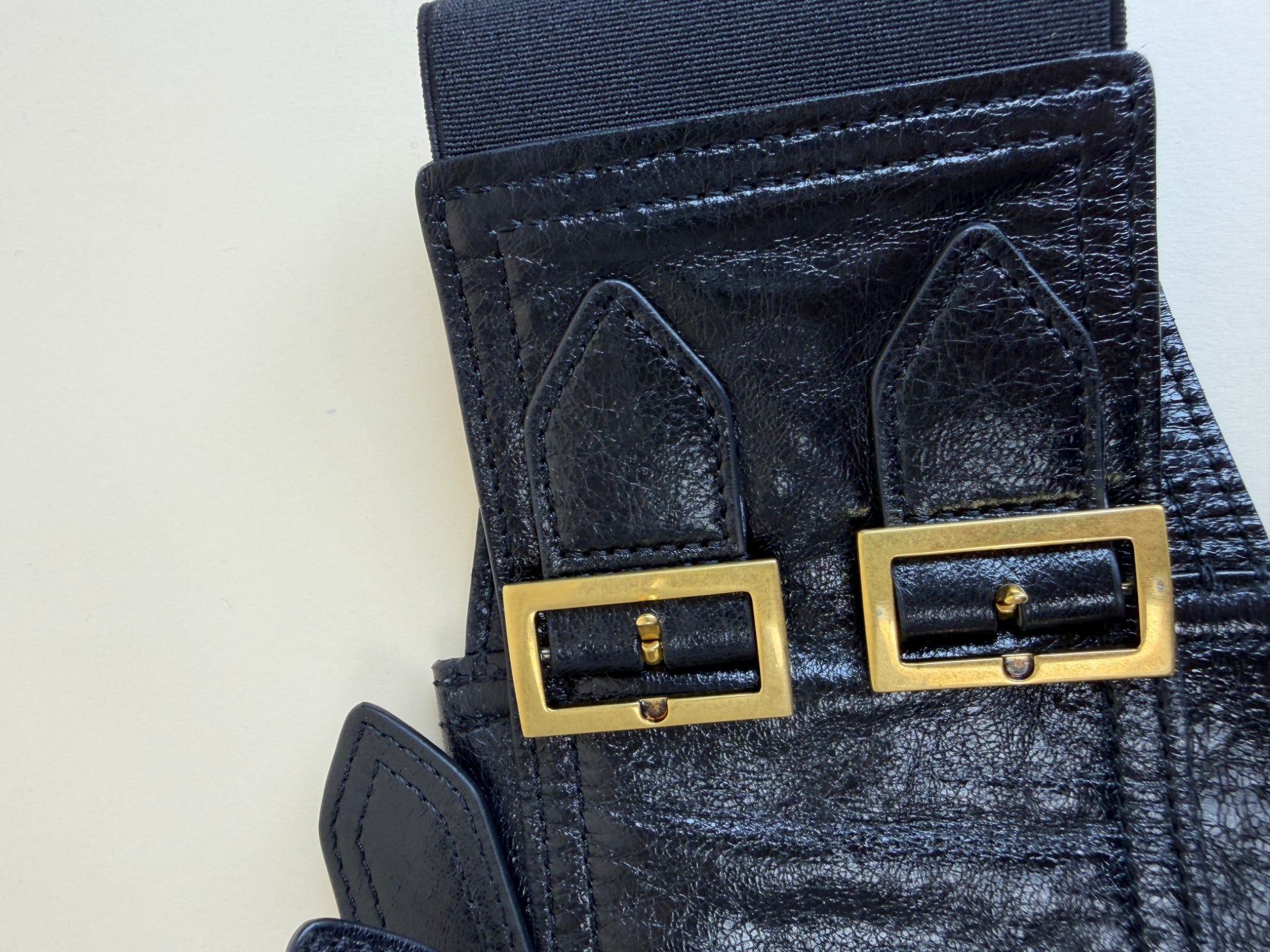 Christian Dior Black Saddle Belt