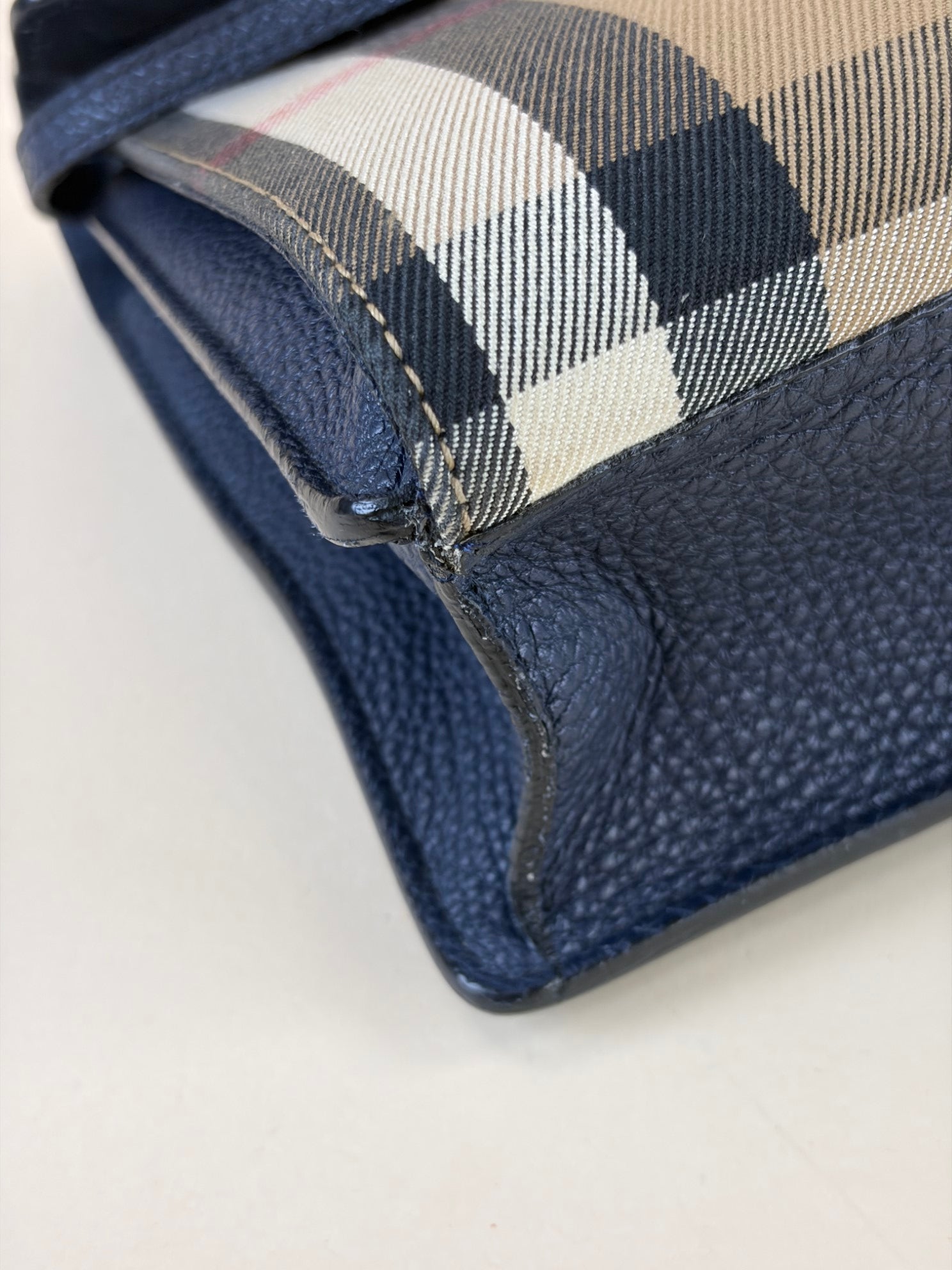 Burberry Blue House Check Macken Bag