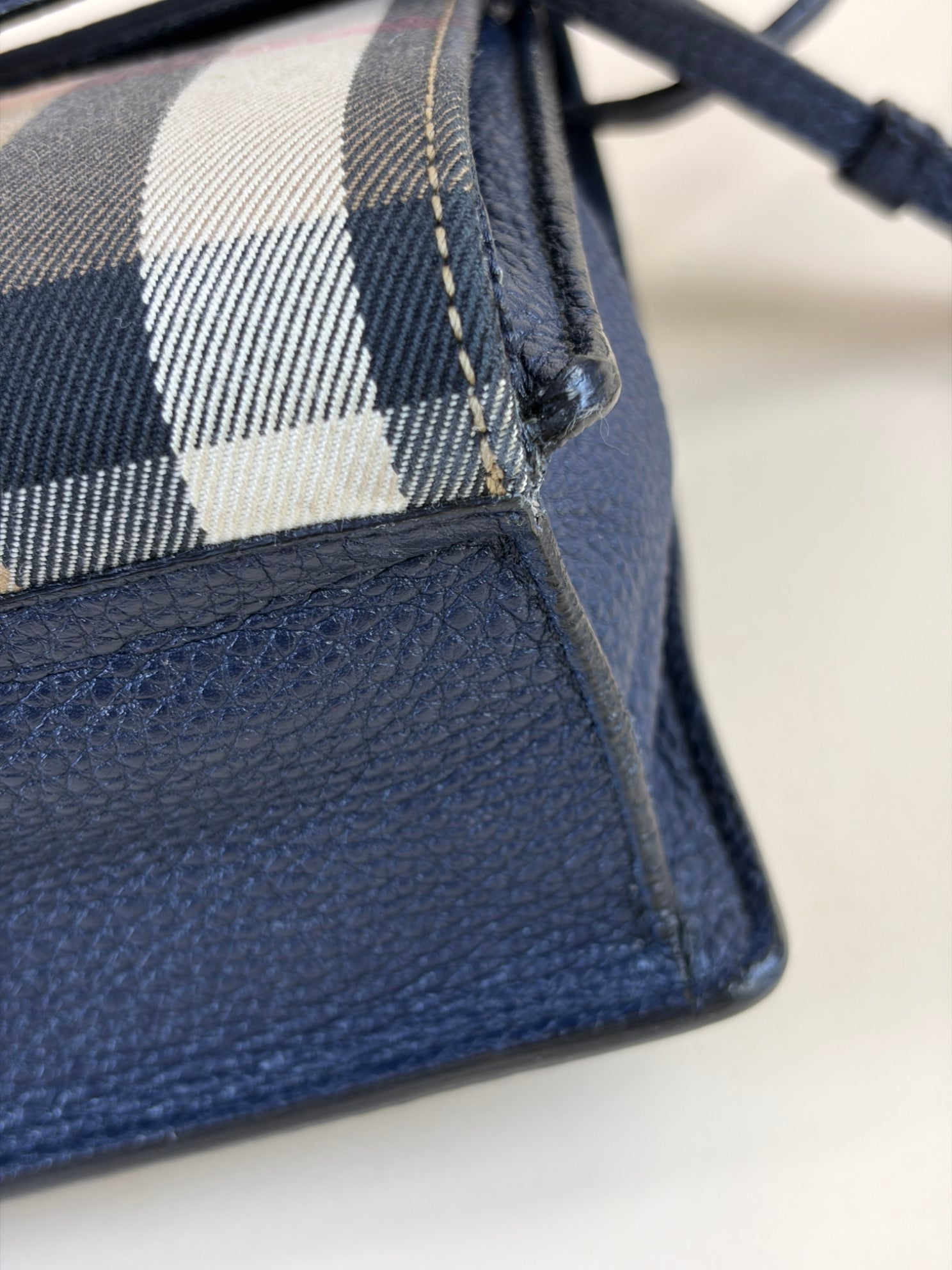 Burberry Blue House Check Macken Bag