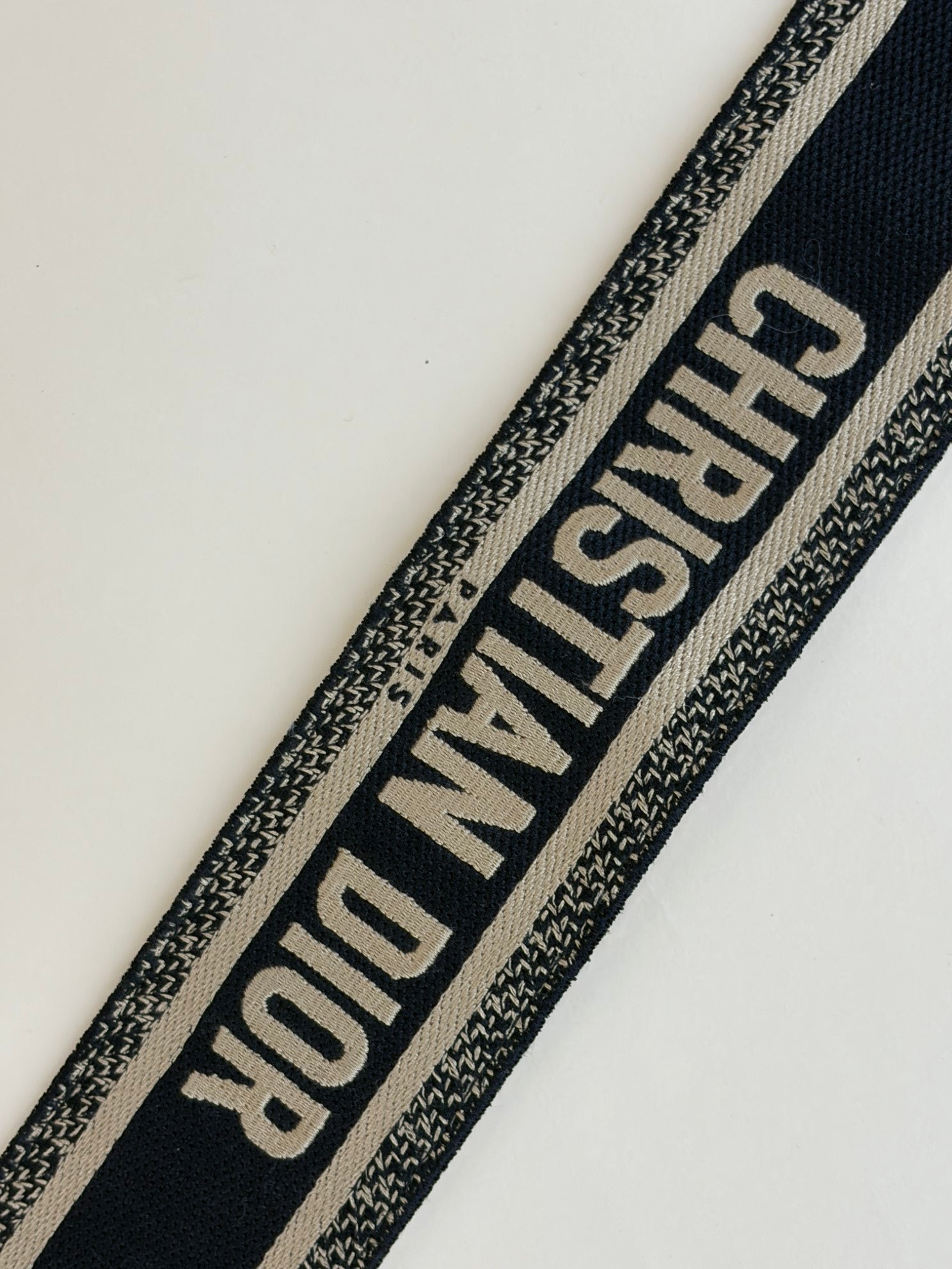Christian Dior Bicolor Embossed Belt