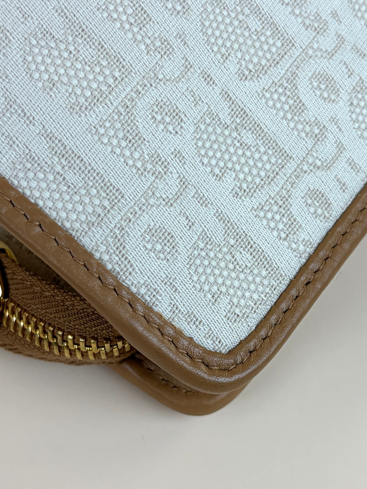 Dior beige oblique 30 Montaigne dea pouch clutch