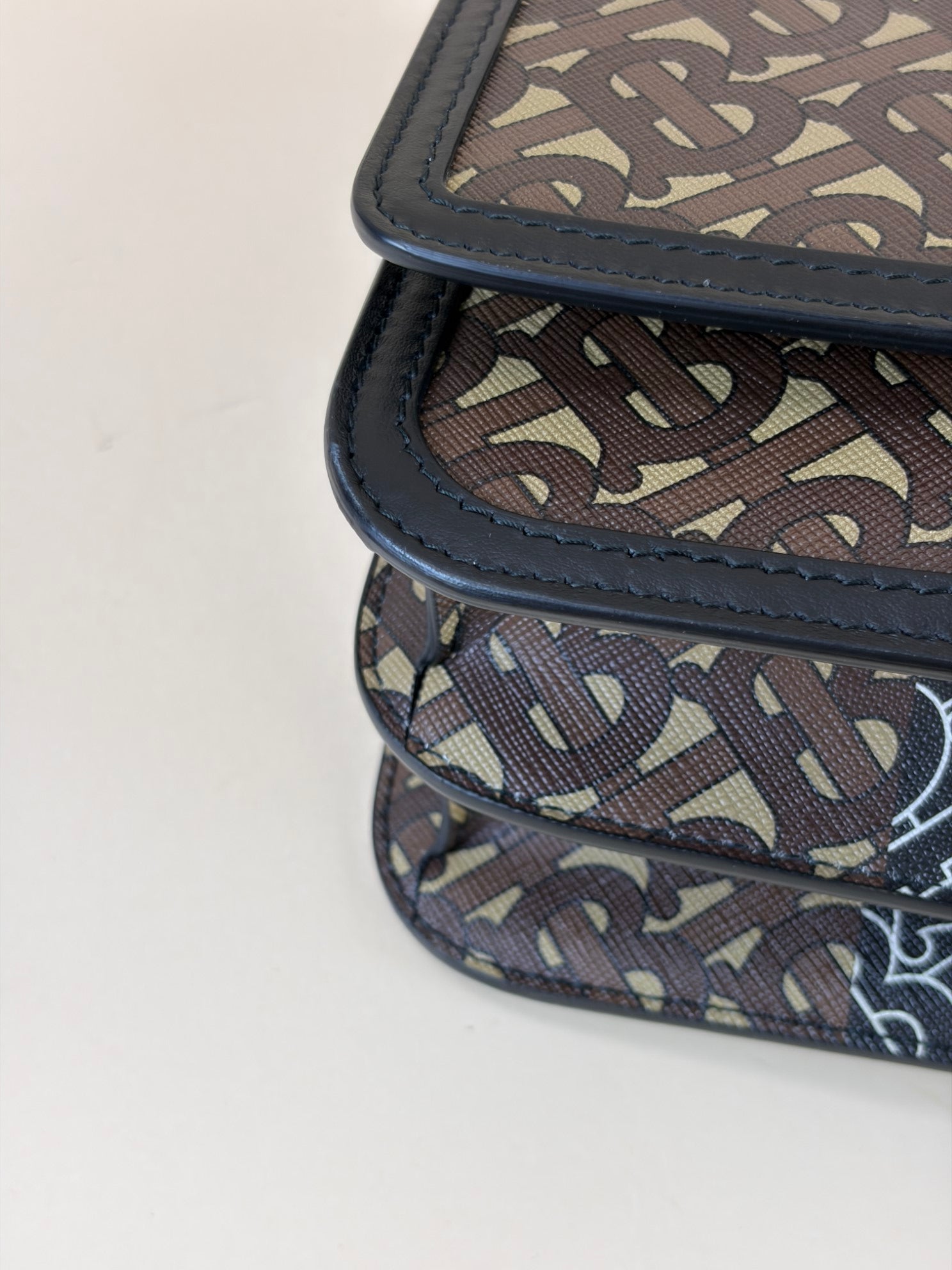 Burberry Bridle Striped TB Medium Crossbody Bag