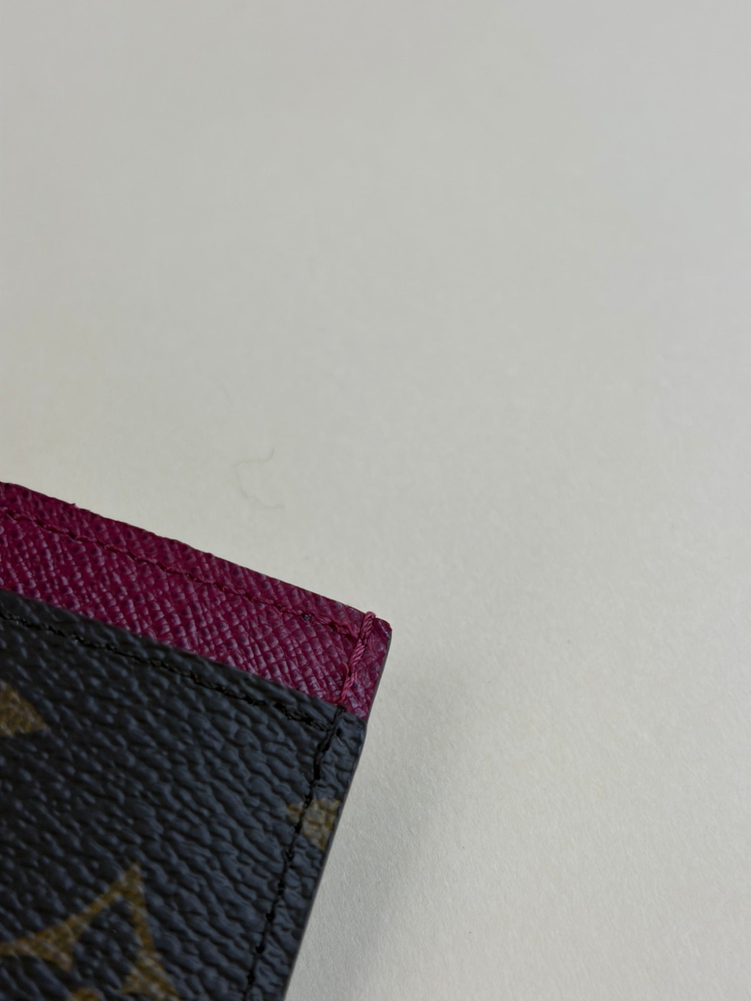 Louis Vuitton monogram canvas fushia sinple card holder