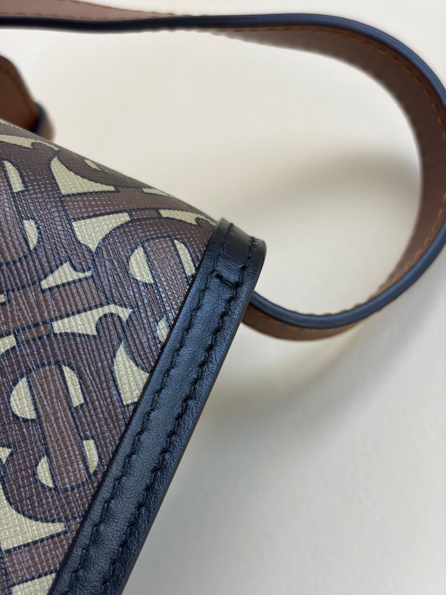 Burberry Bridle Striped TB Medium Crossbody Bag