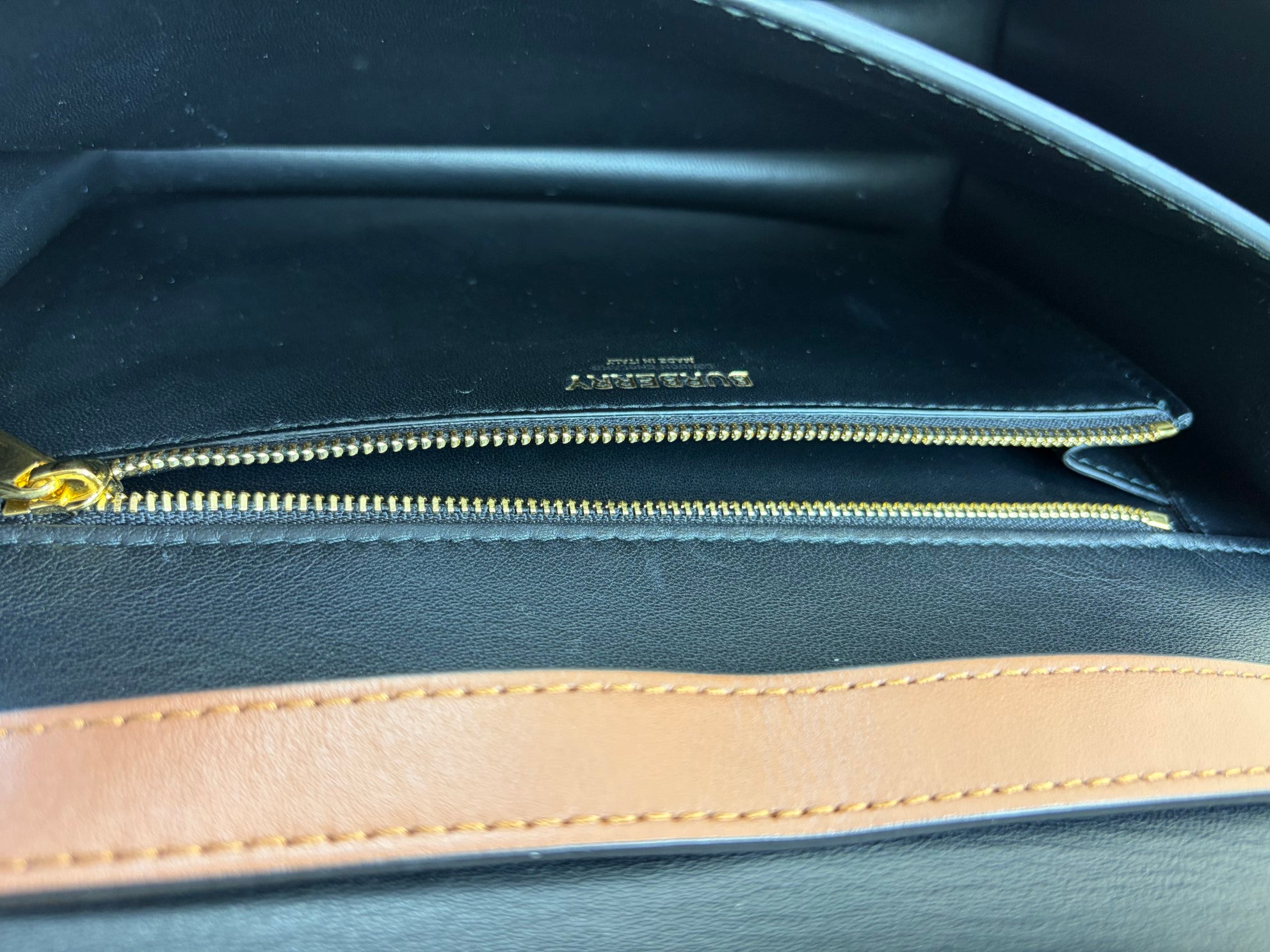 Burberry Bridle Striped TB Medium Crossbody Bag