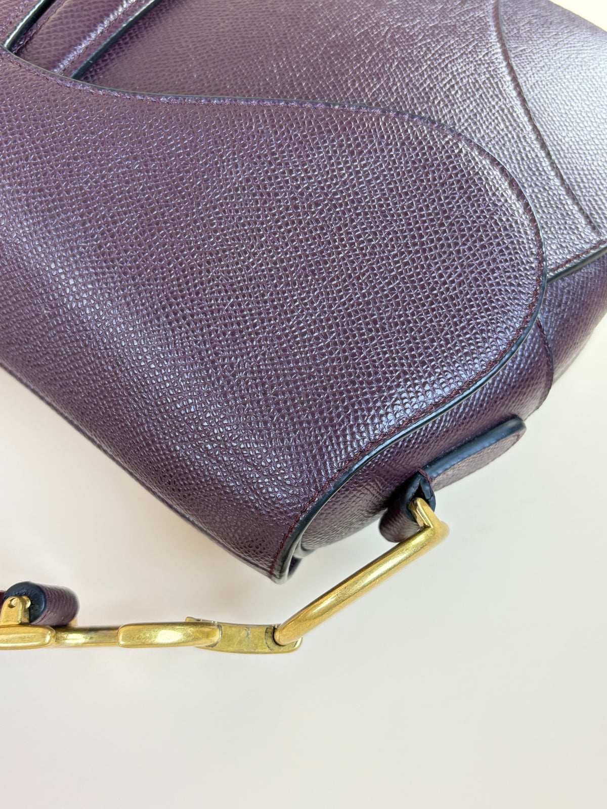 Christian Dior Burgundy Saddle bag