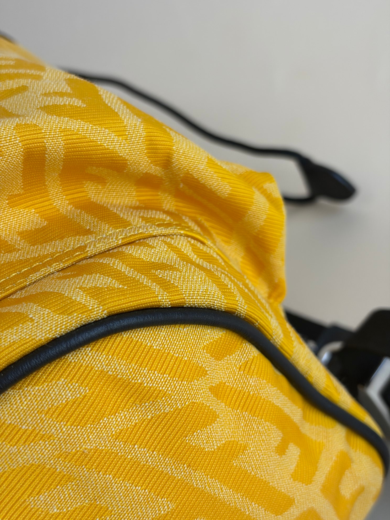 fendi strike lerge ff vertigo jjacquard yellow back pack