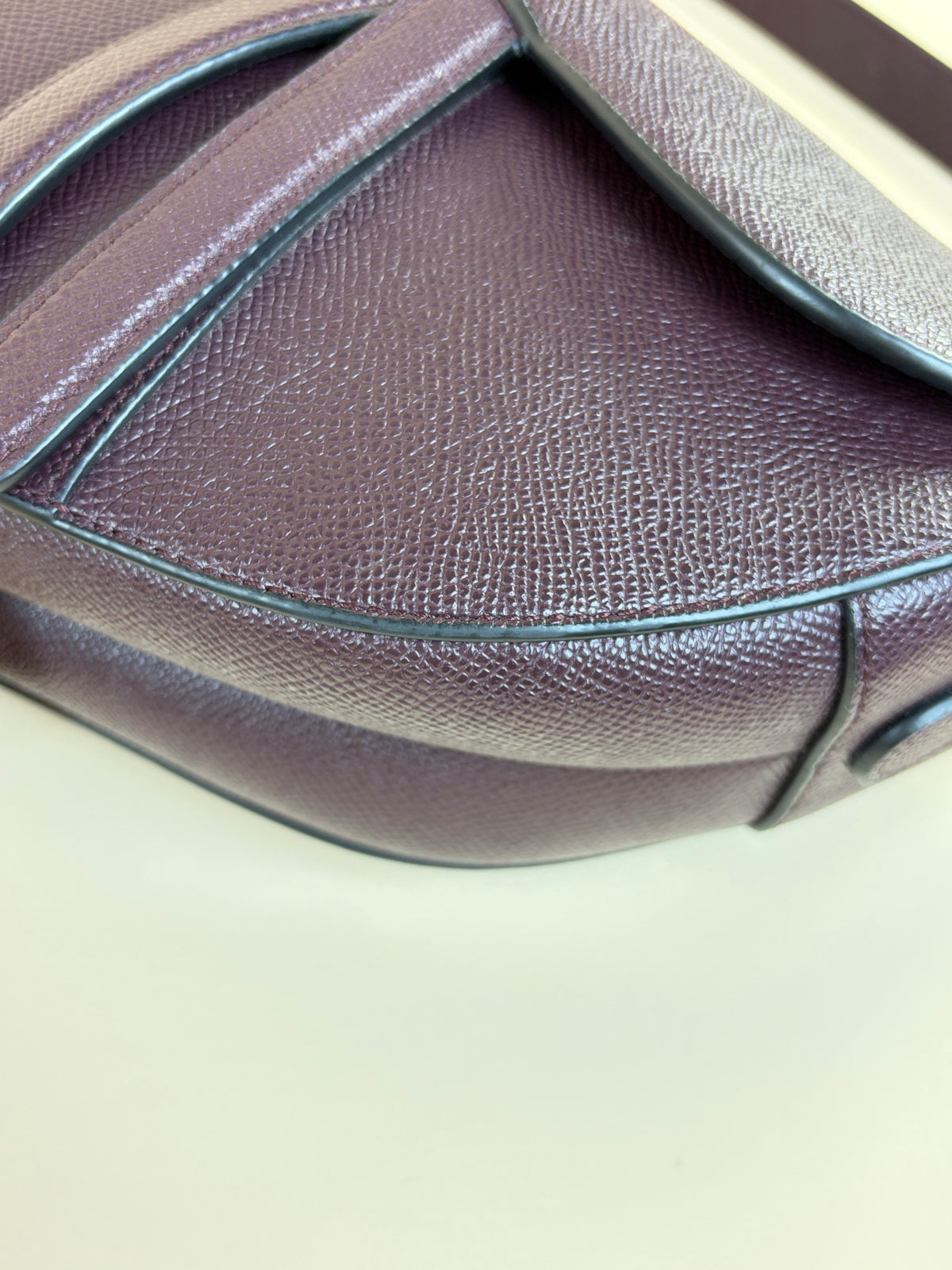 Christian Dior Burgundy Saddle bag