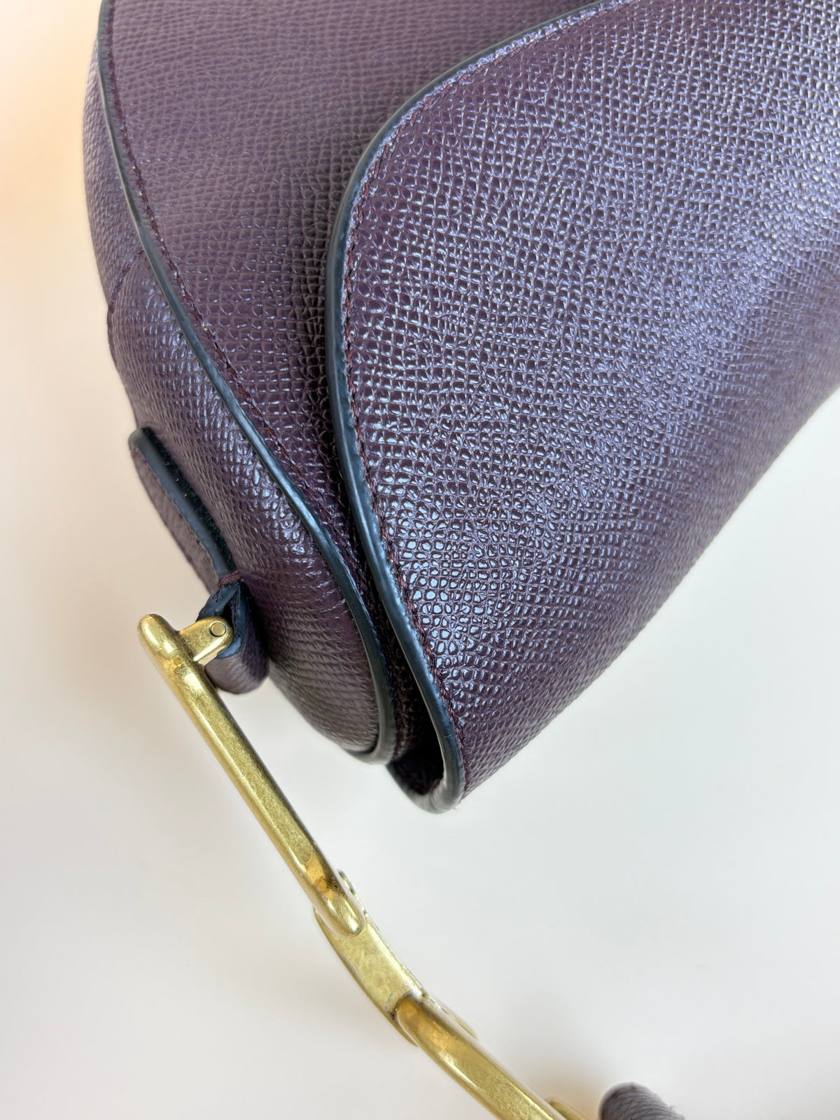Christian Dior Burgundy Saddle bag