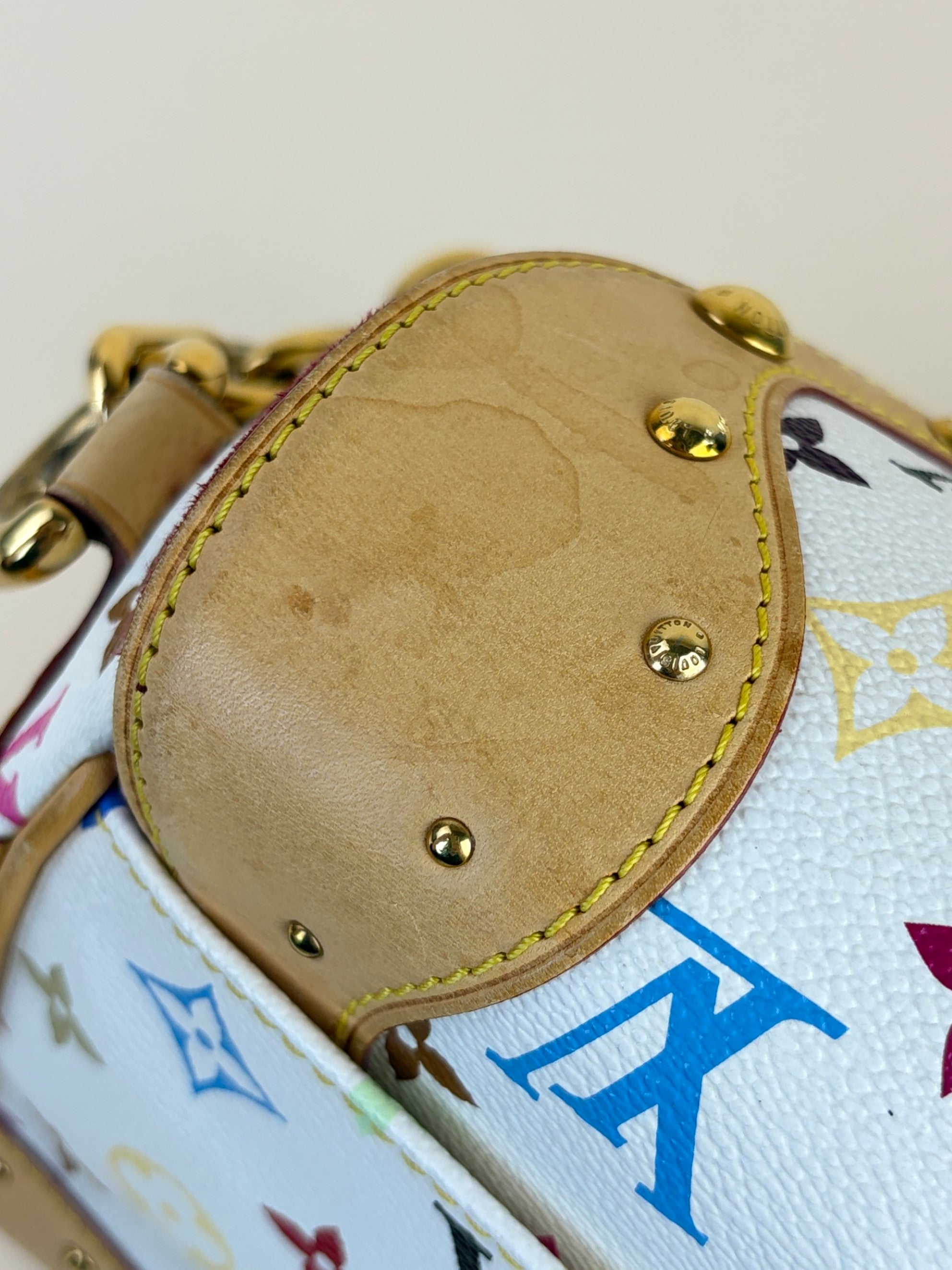 louis Vuitton white monogram multicolor Beverly mm shoulder bag
