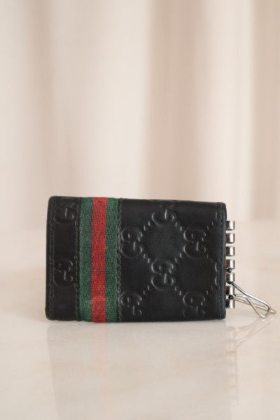 Gucci GG Black Ophidia 3 Key Holder