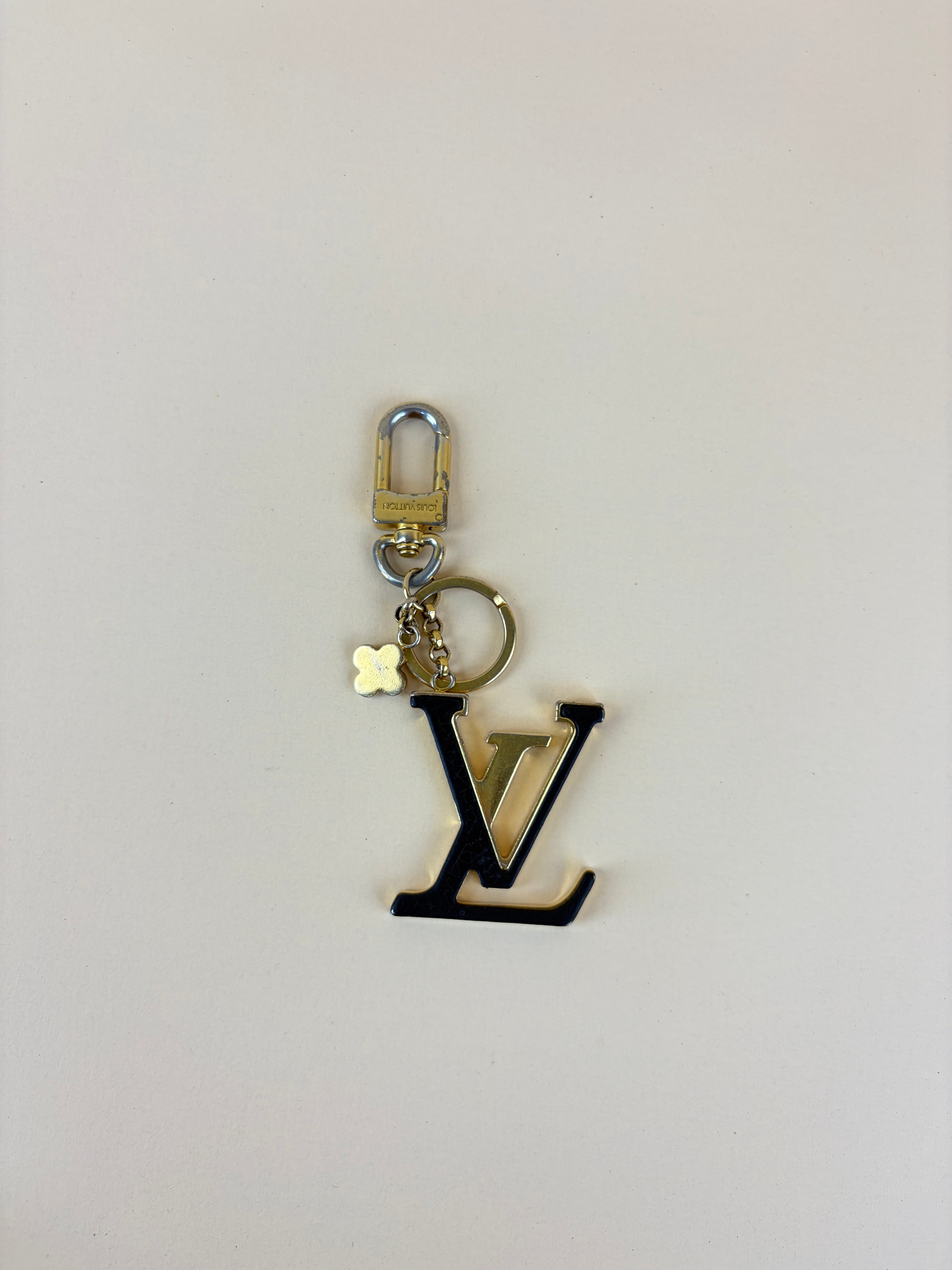Louis Vuitton Gold LV Logo Bag Charm