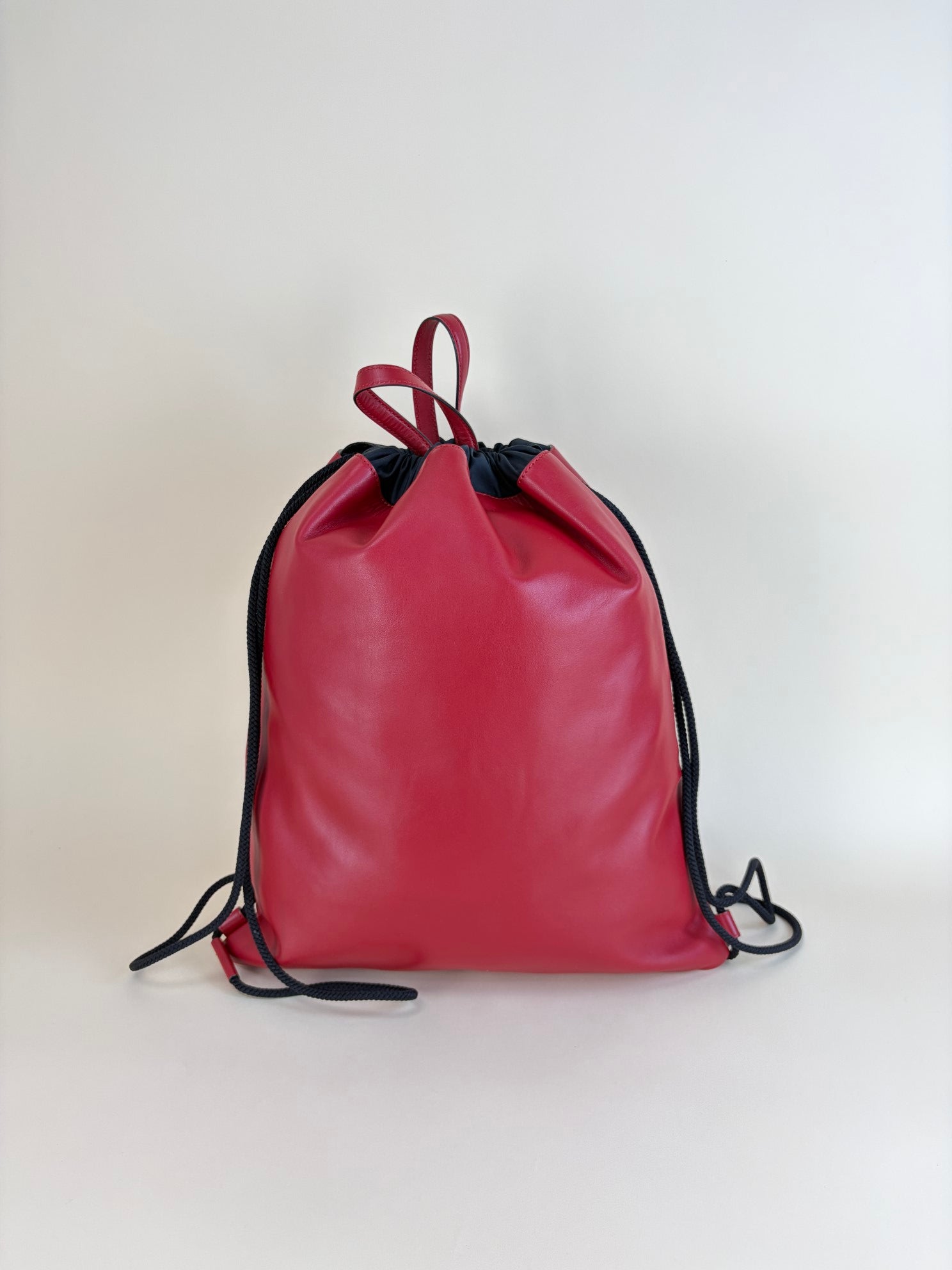 CUCCI red leather ghost printed (real) drawstring backpack