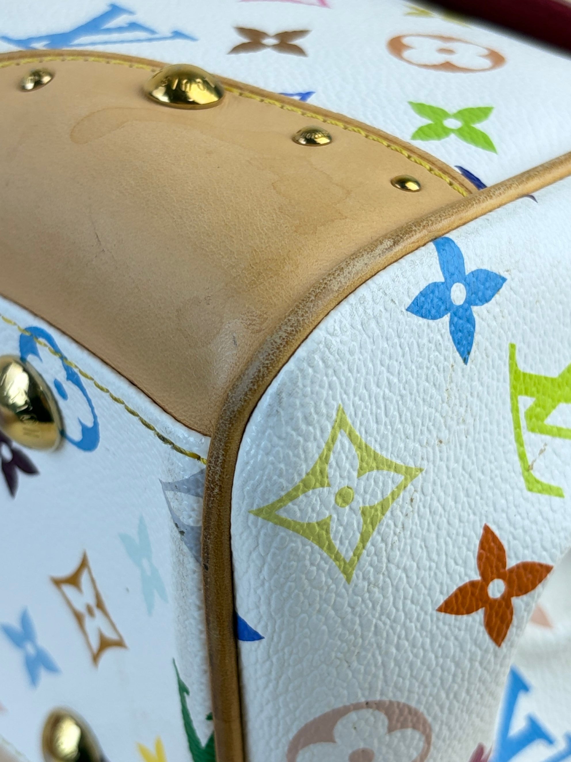 louis Vuitton white monogram multicolor Beverly mm shoulder bag