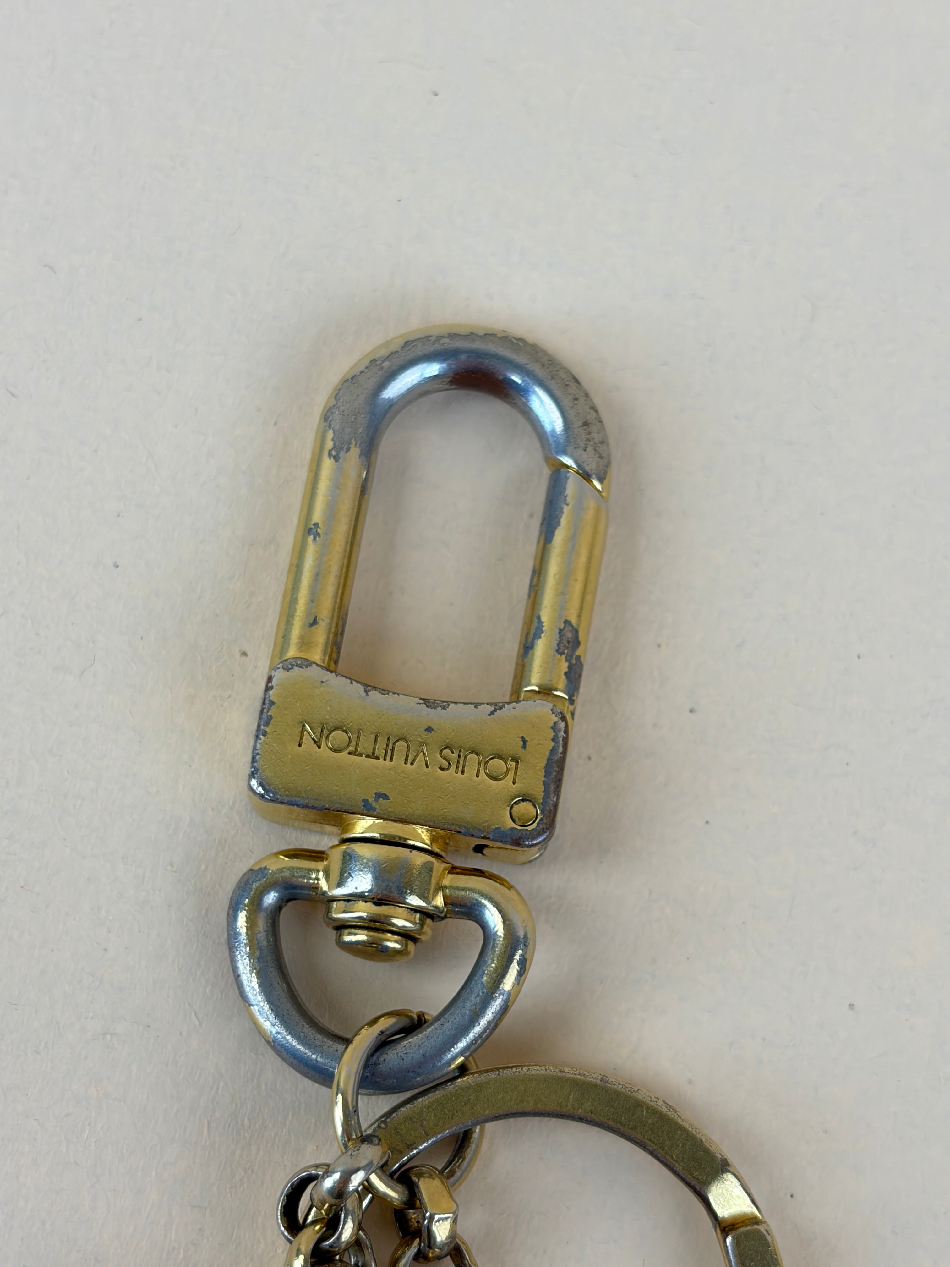 Louis Vuitton Gold LV Logo Bag Charm