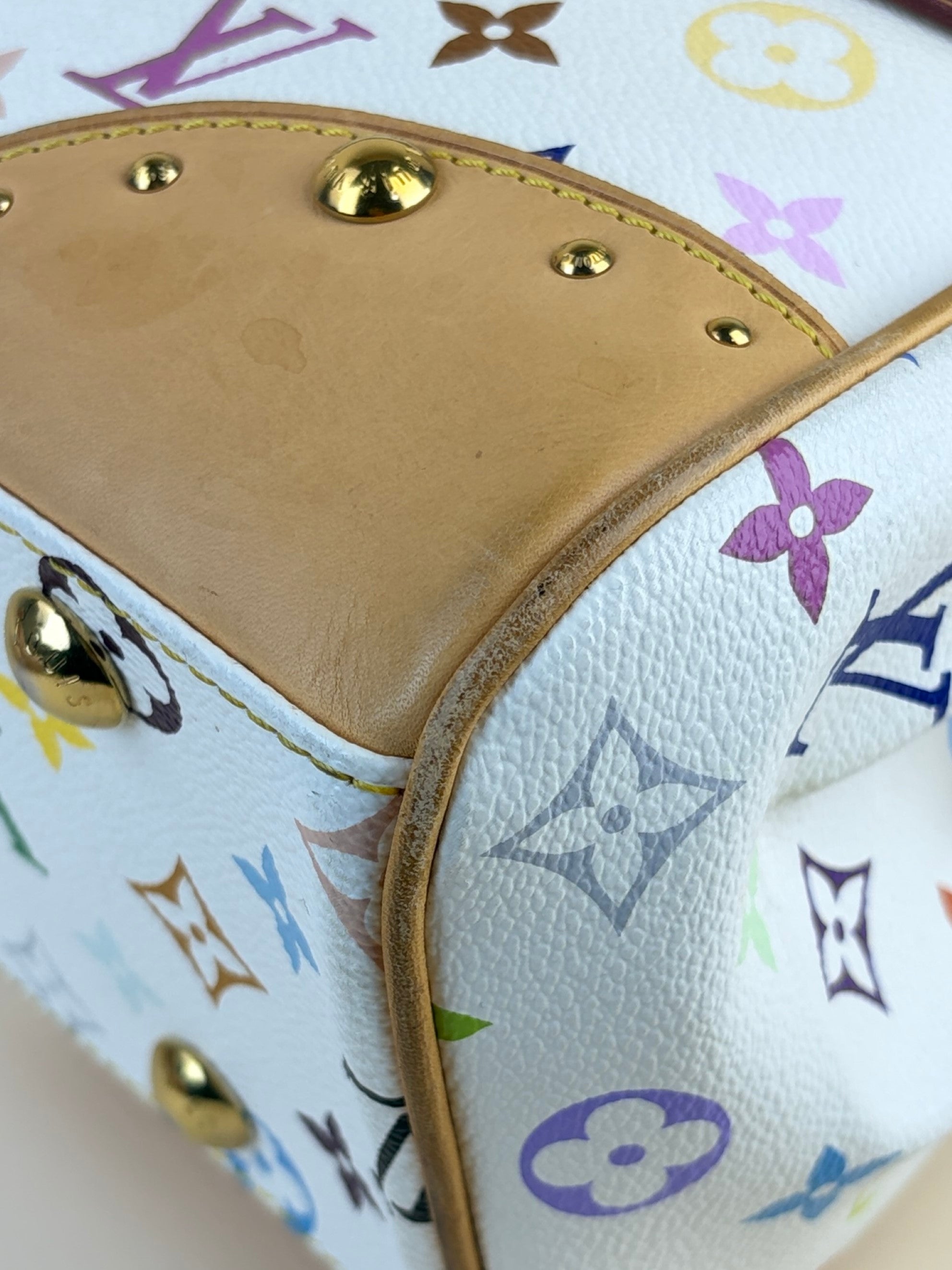 louis Vuitton white monogram multicolor Beverly mm shoulder bag