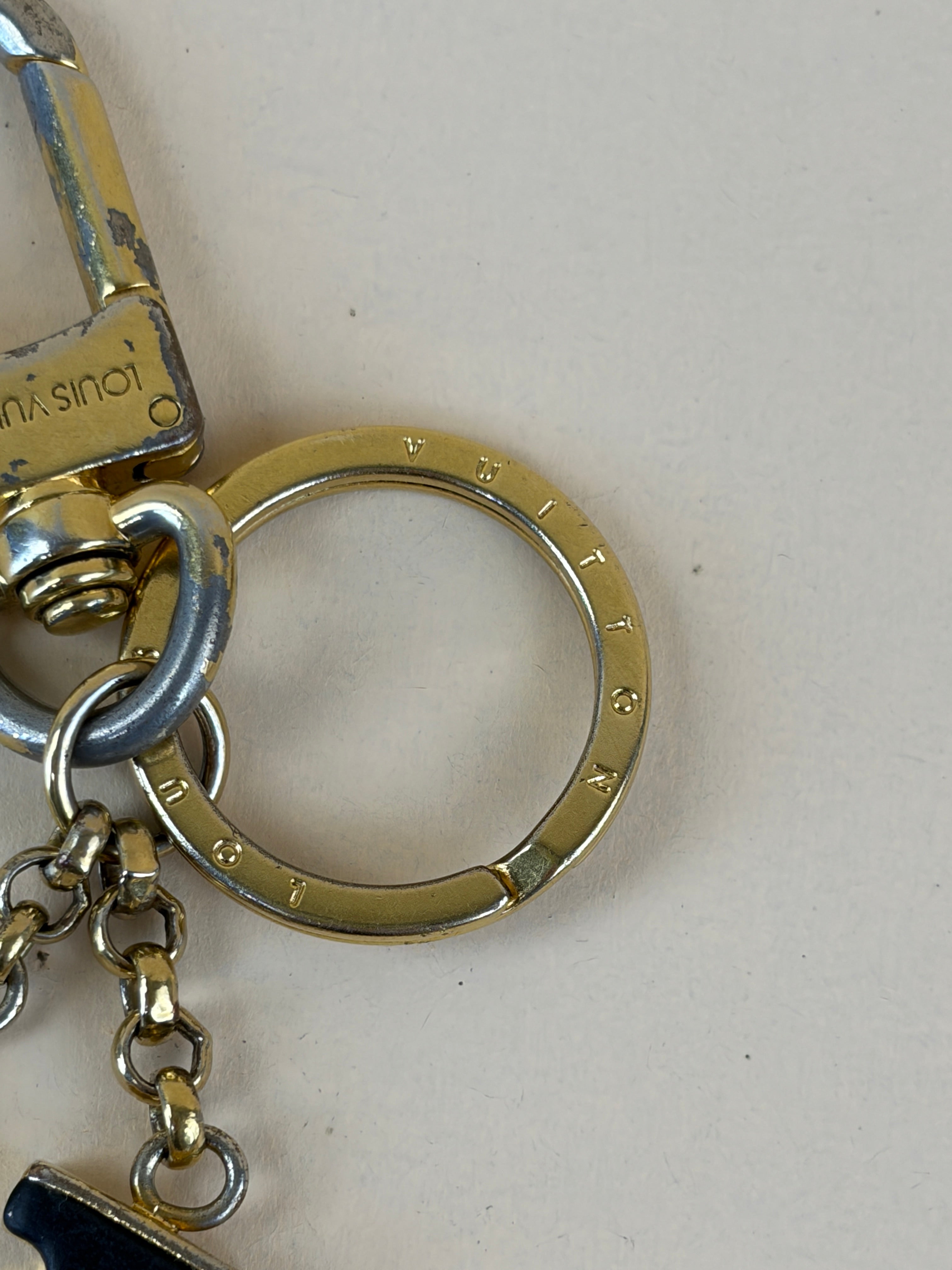 Louis Vuitton Gold LV Logo Bag Charm